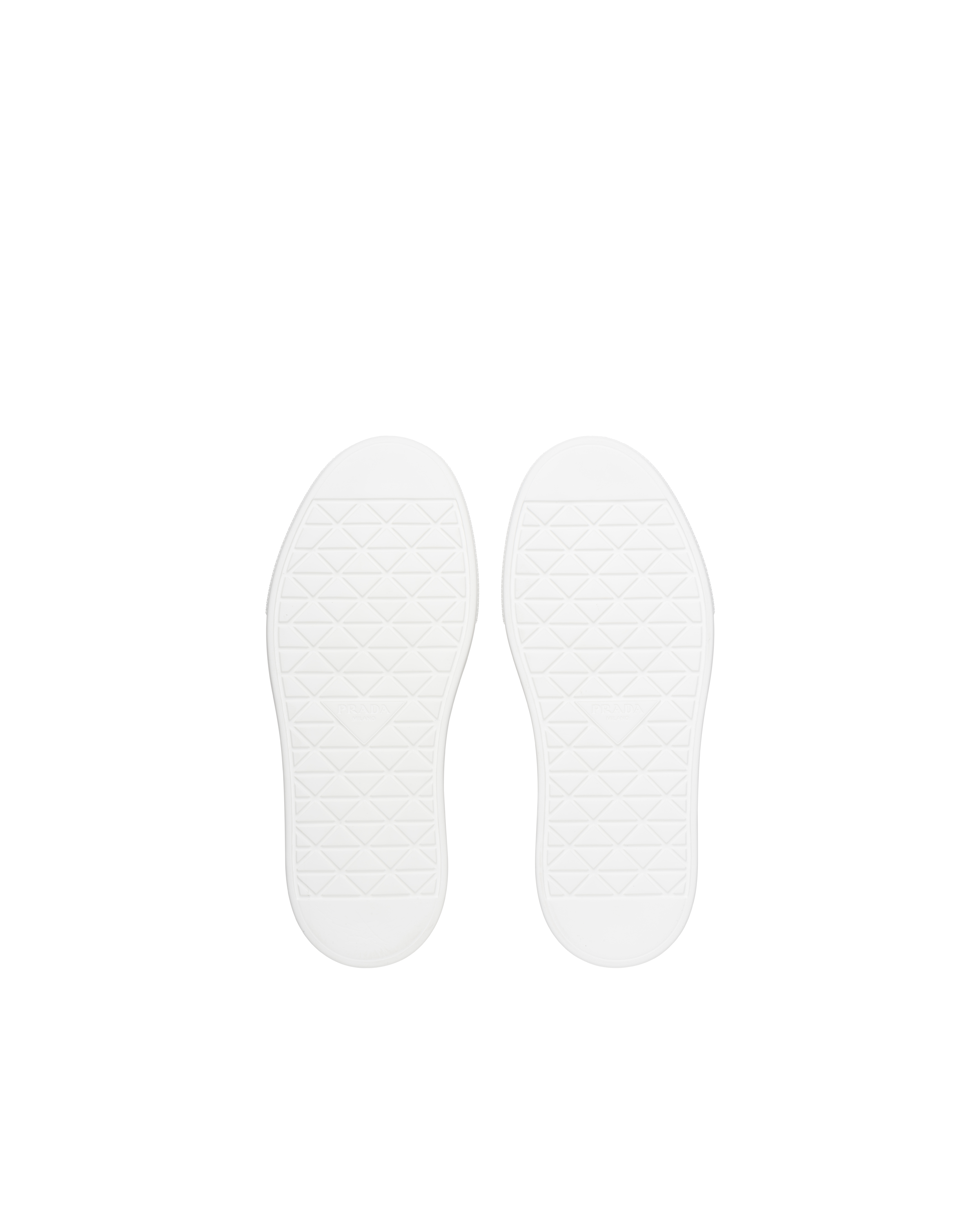 prada macro leather and nylon sneakers