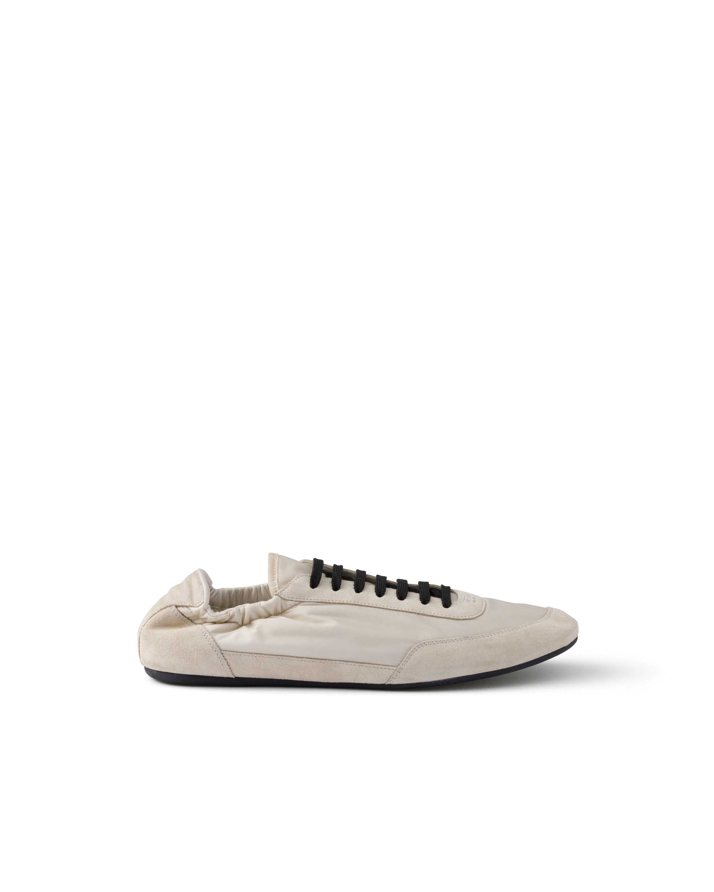 Prada Collapse Lace-up Sneakers In Ivory