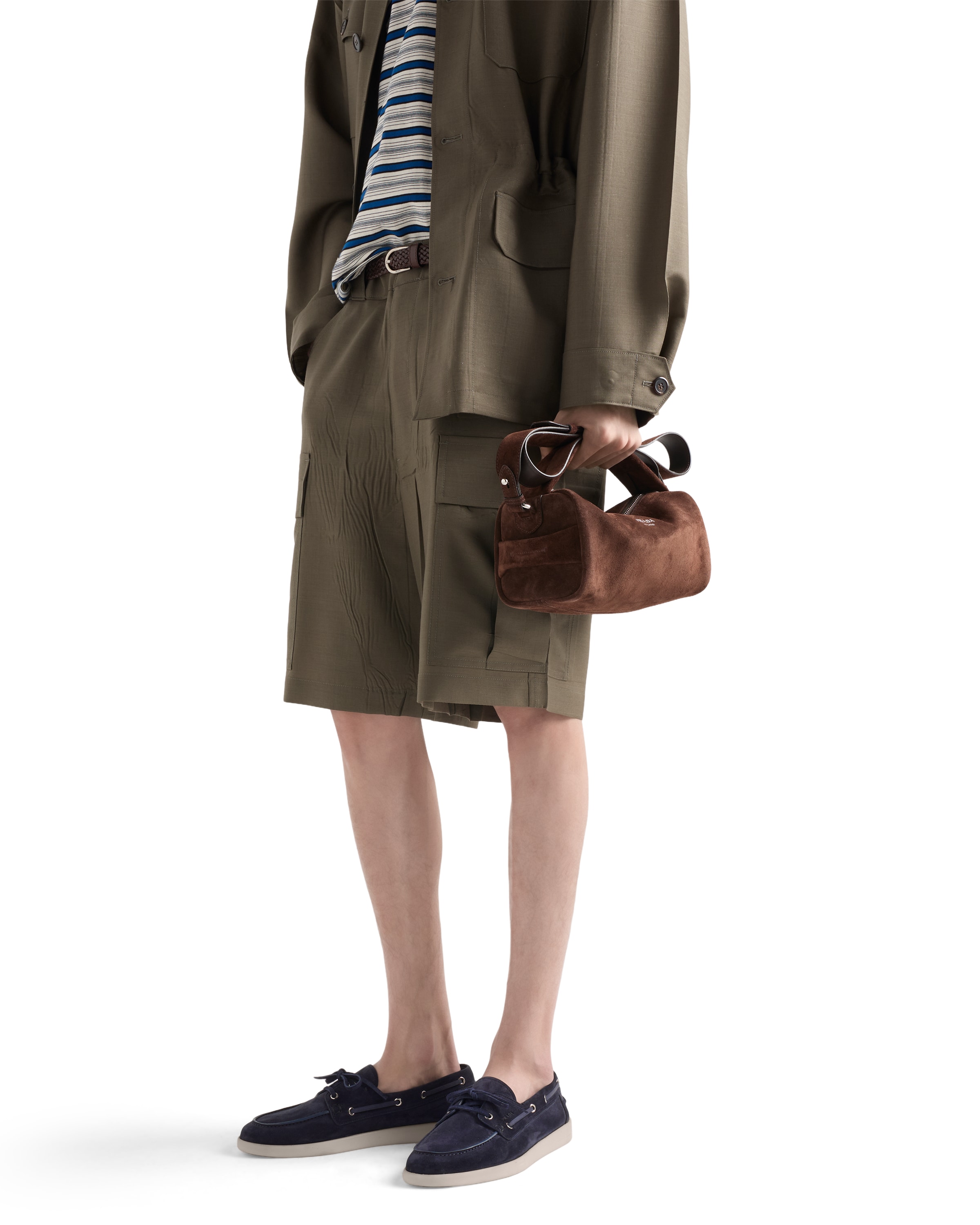 Prada Elegant Moccasins For Men - Ss26 Collection In Blue