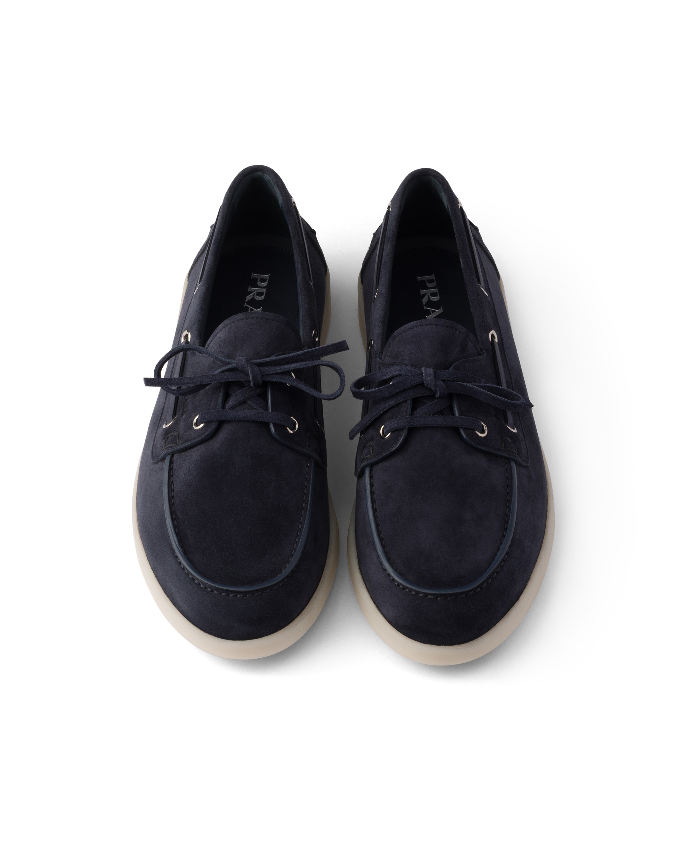 Prada Elegant Moccasins For Men - Ss26 Collection In Blue