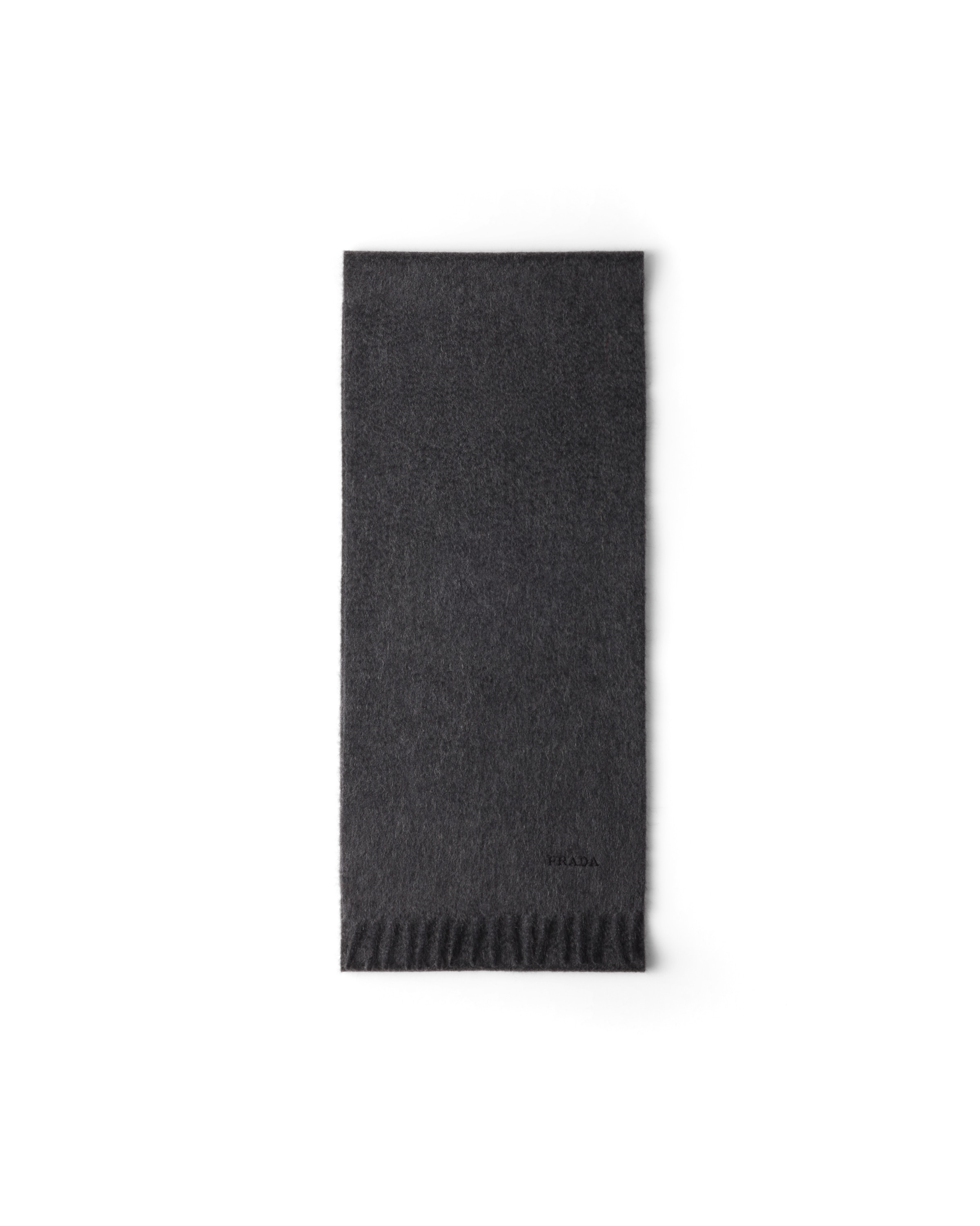 Prada Sciarpa In Cashmere, Uomo, Antracite