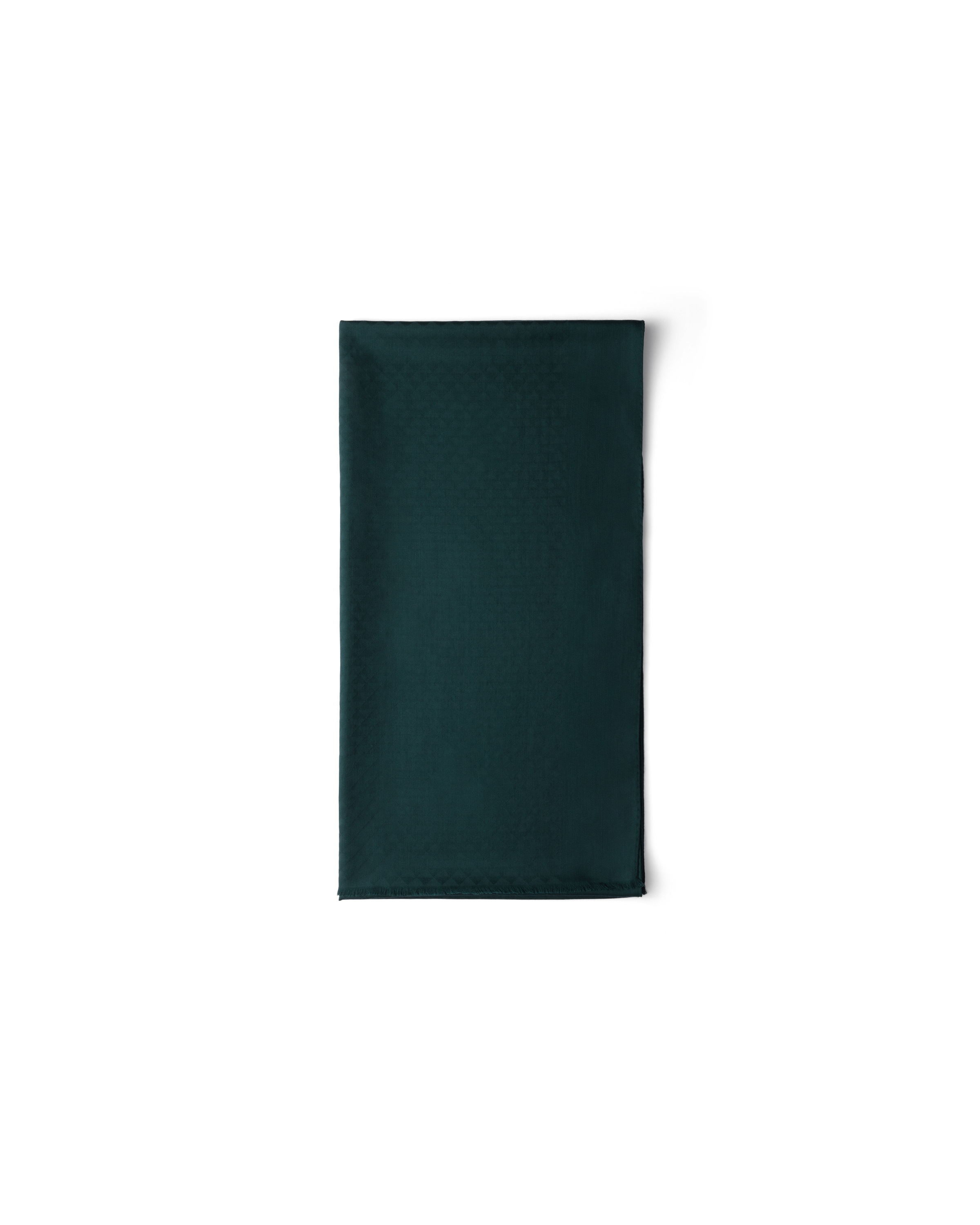 Prada Sciarpa In Lana E Seta, Uomo, Foresta