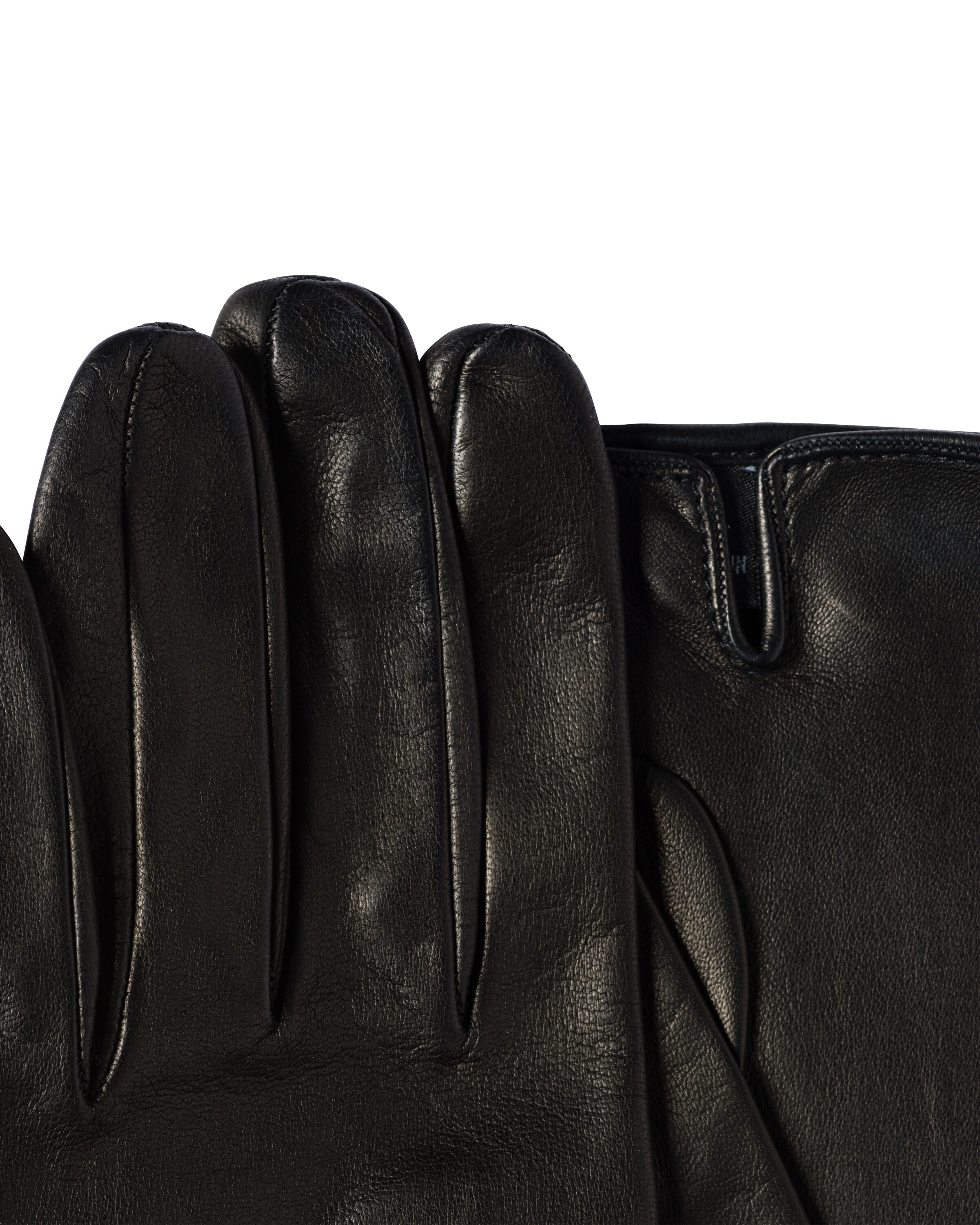 Black Leather Gloves Prada