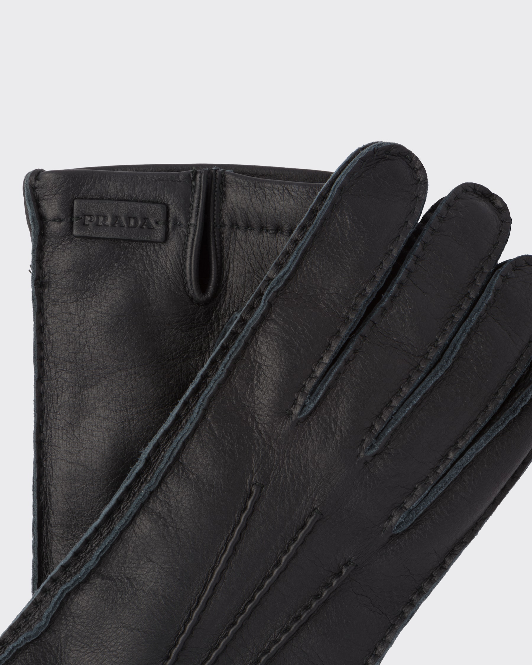 Prada Black Leather Gloves main image 1