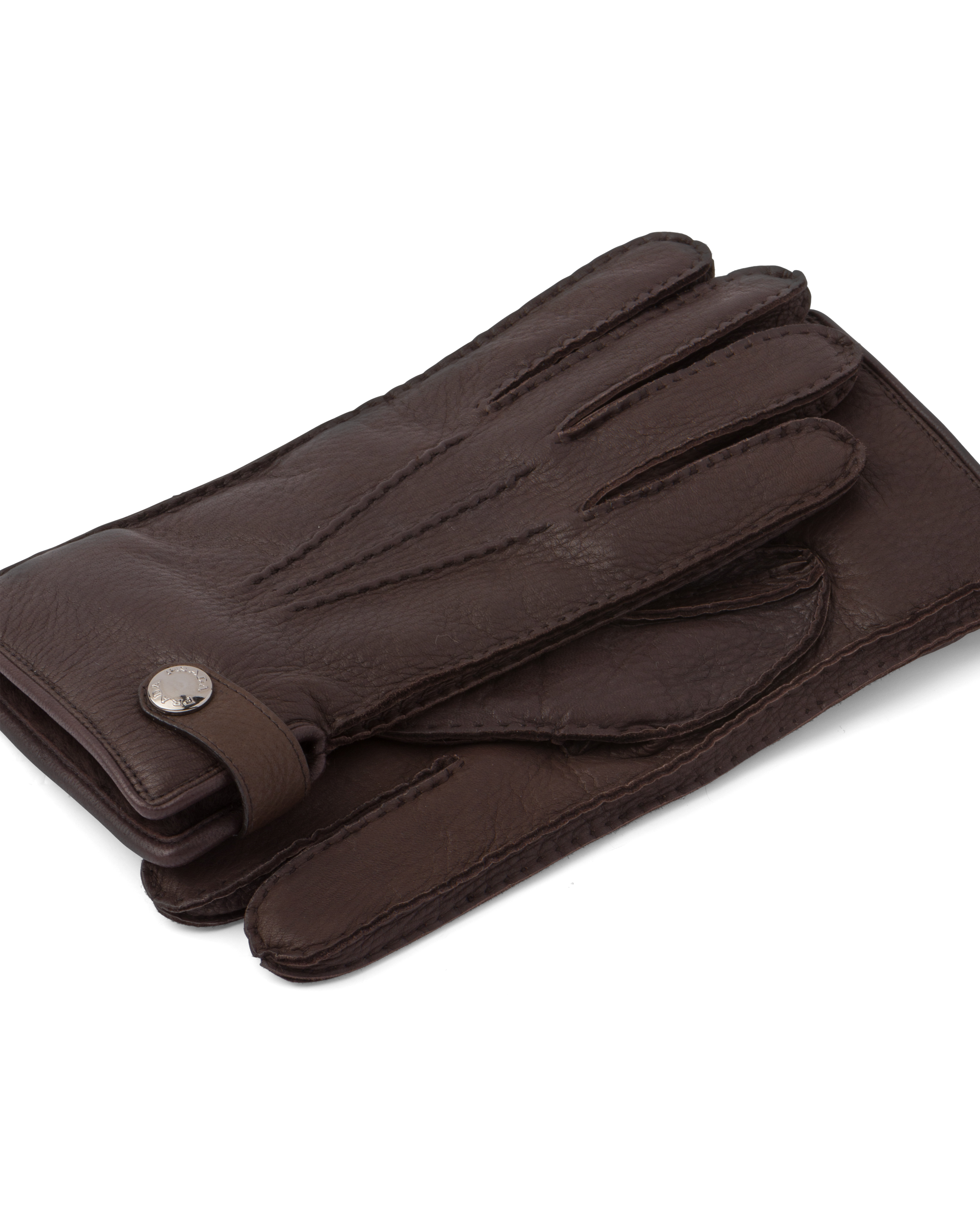 ダークブラウン レザー グローブ | PRADA ダークブラウン レザー グローブ | PRADA