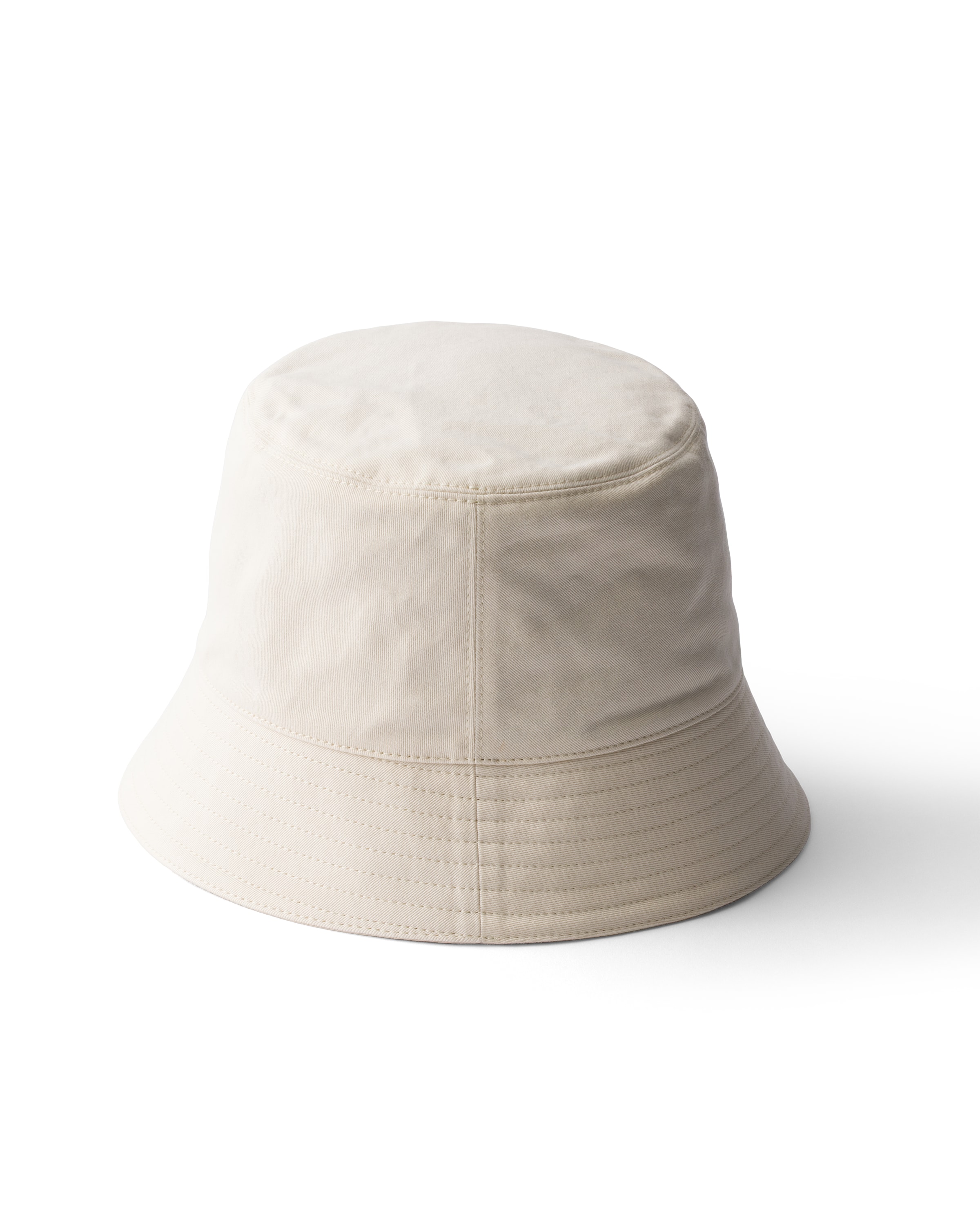 Prada Mens Neutral Old Gabardine Cotton Bucket Hat In Red
