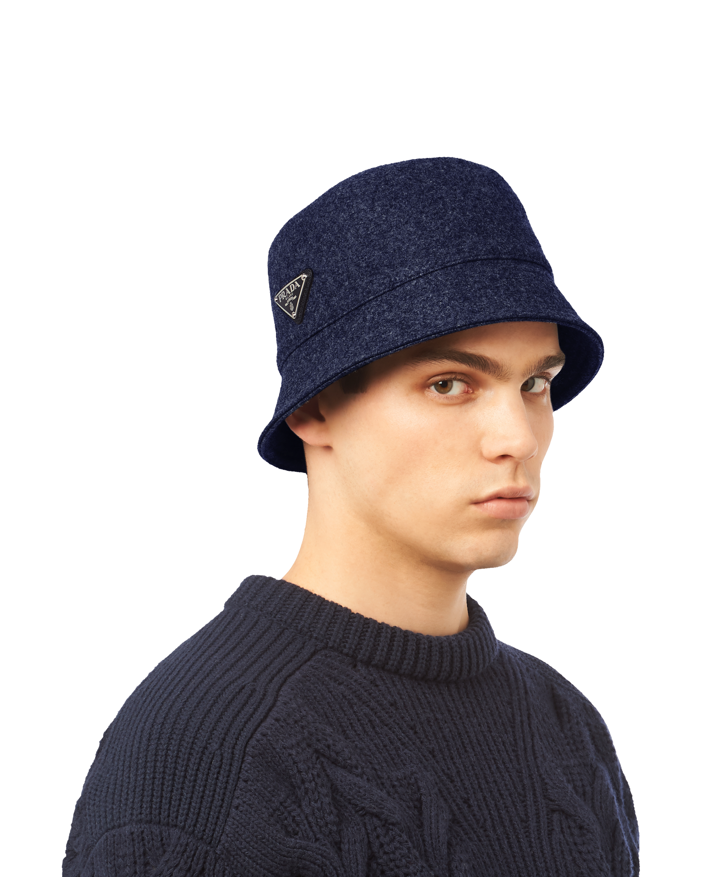 Navy Loden Bucket Hat | Prada