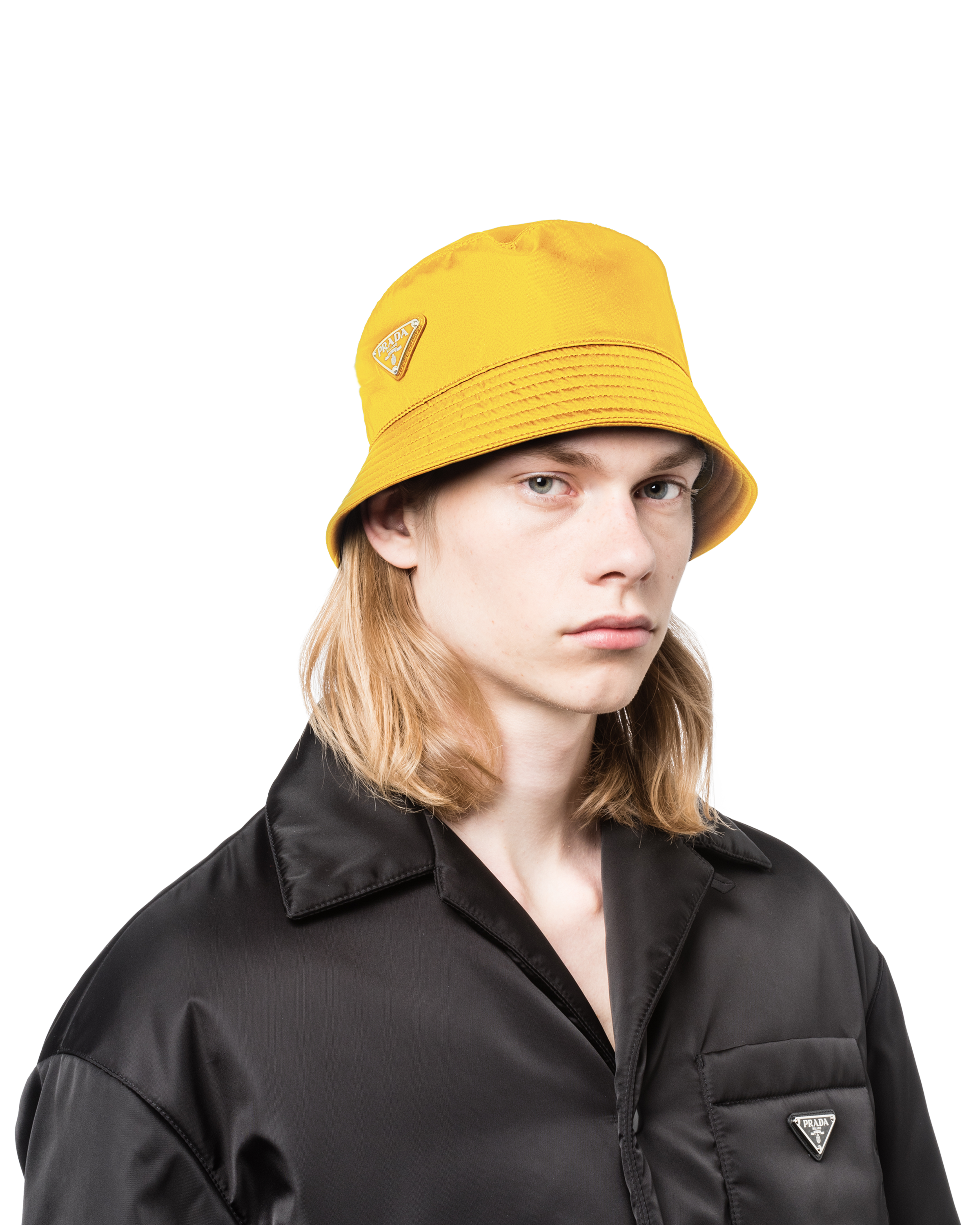 Yellow prada bucket hat store