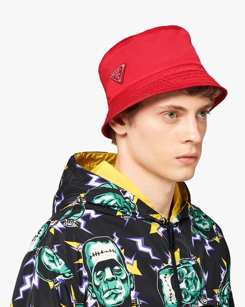 prada black bucket hat