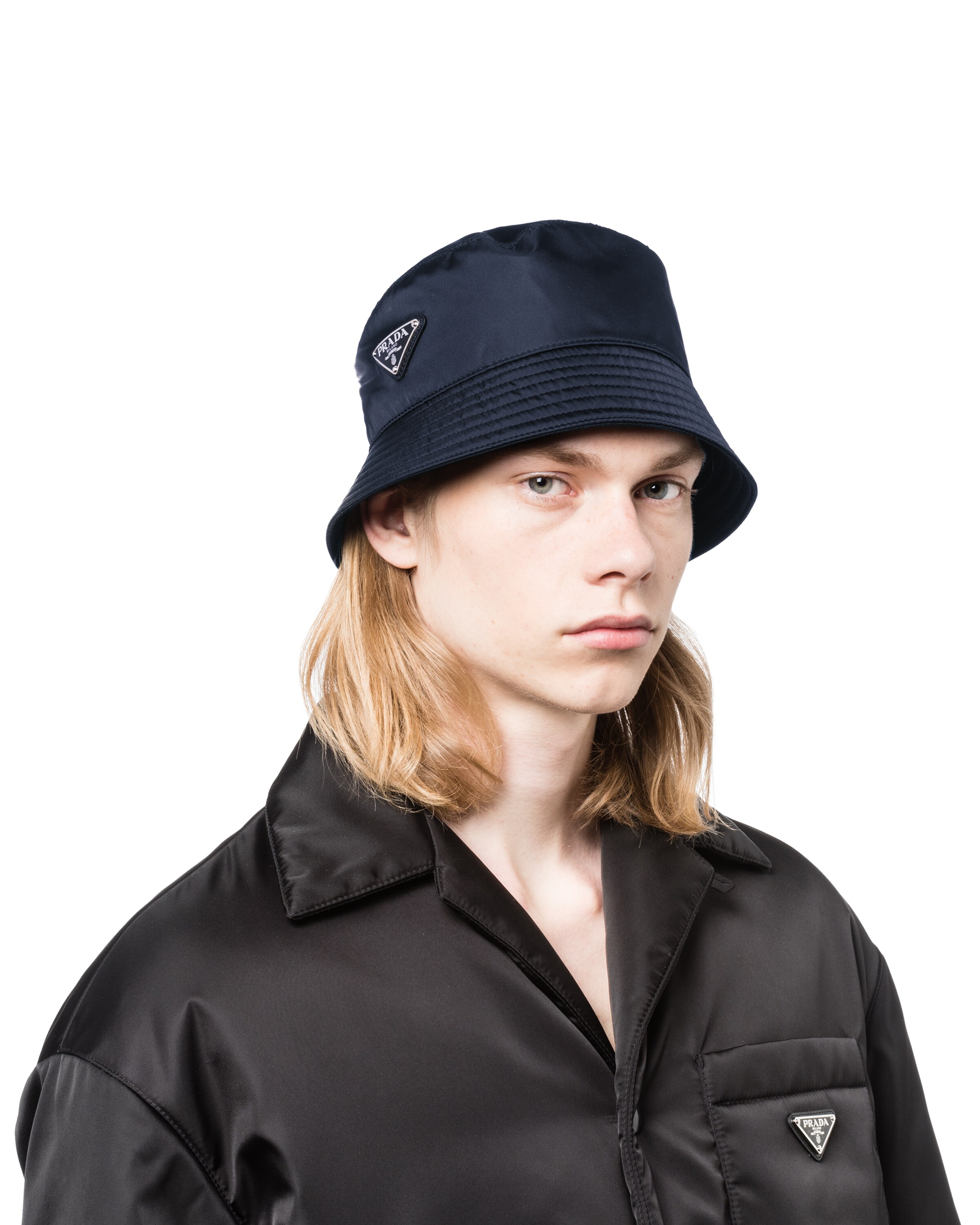 Navy ReNylon bucket hat Prada