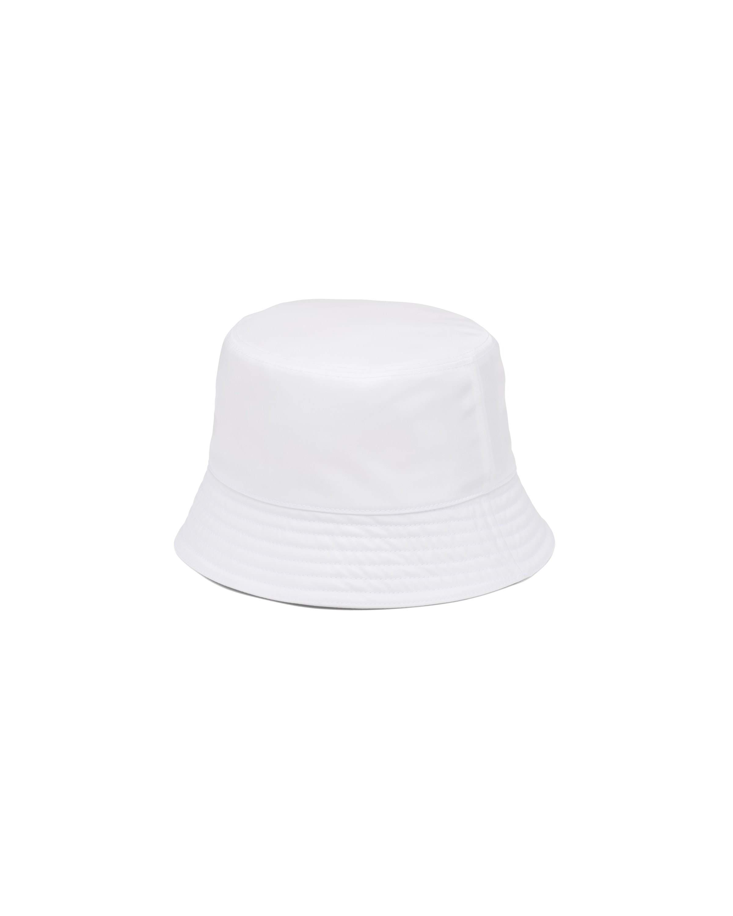 Prada Triangle-logo Bucket Hat In White