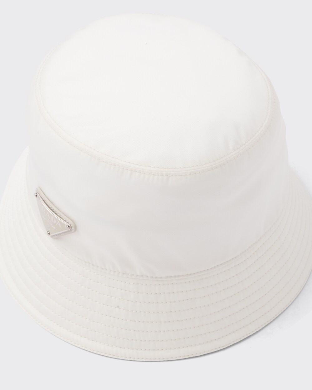Chalk White Re-Nylon bucket hat | Prada