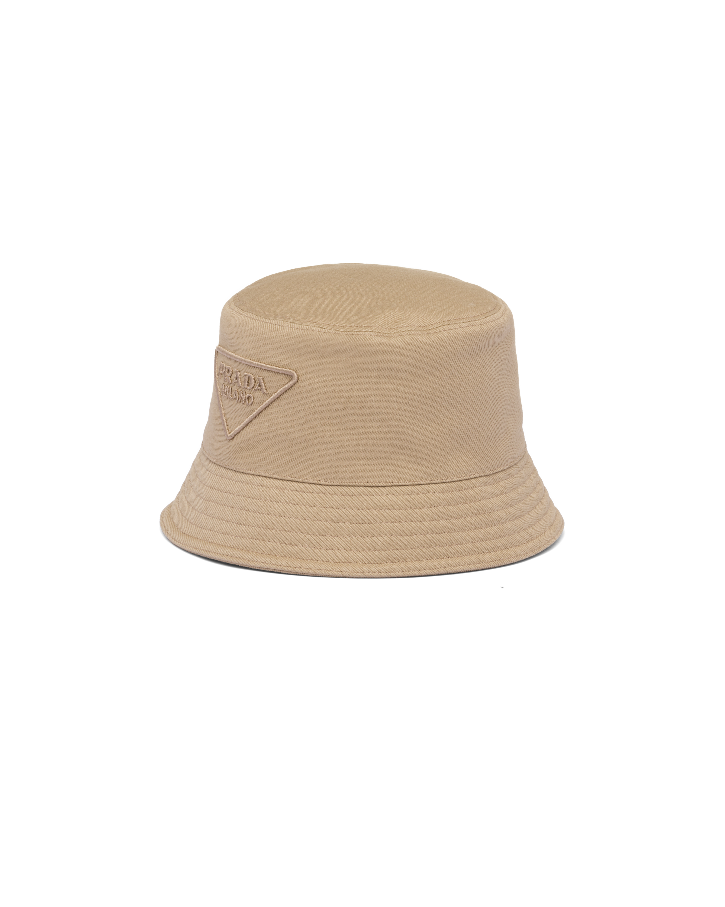 Prada Logo-embroidery Bucket Hat In Khaki | ModeSens