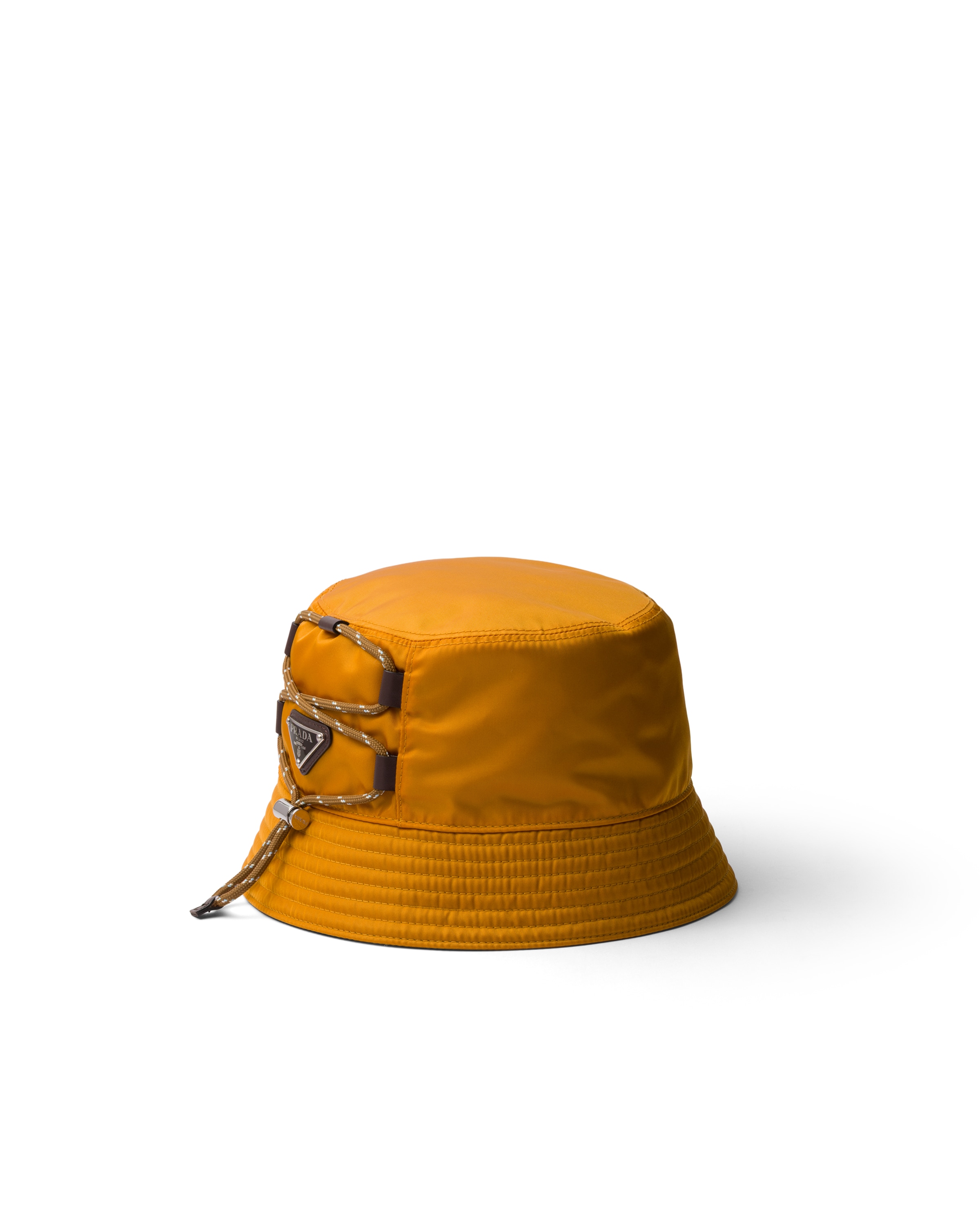 Prada Speedrock Re-nylon Bucket Hat, Man, Amber, Size M