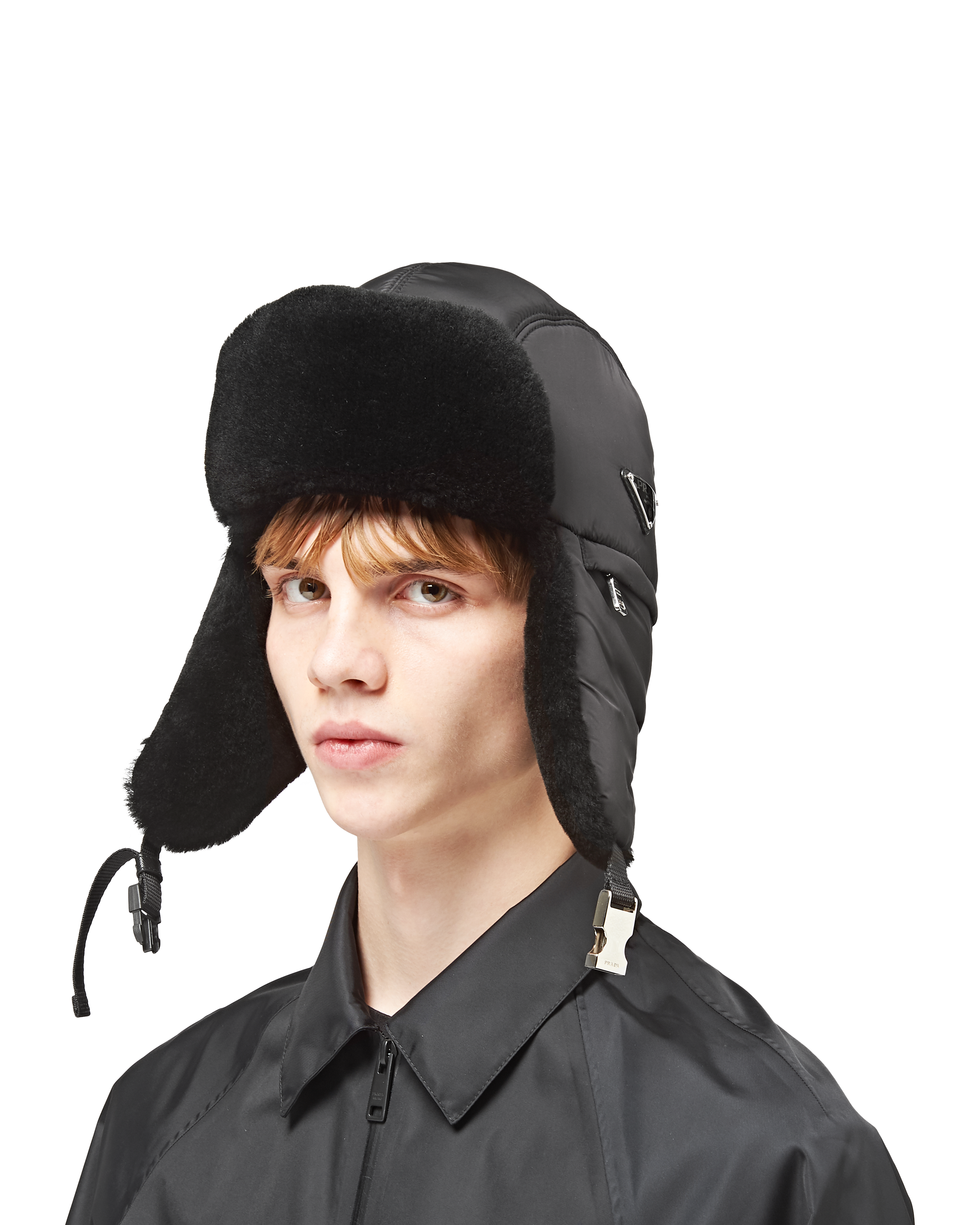 Prada shearling hat clearance