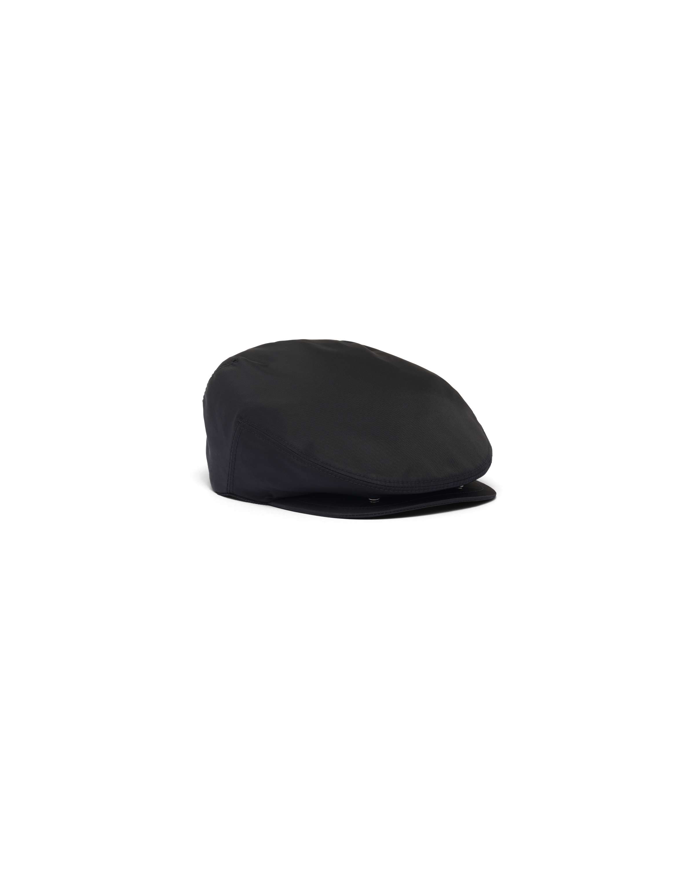 Prada Re-nylon Flat Cap In Black