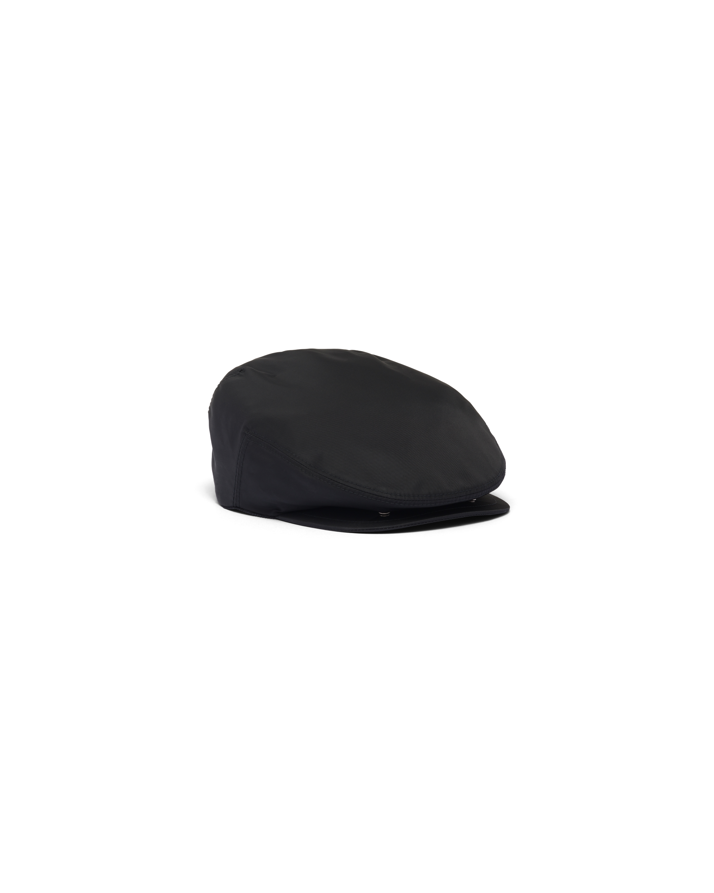 Prada Re-nylon Flat Cap In Black