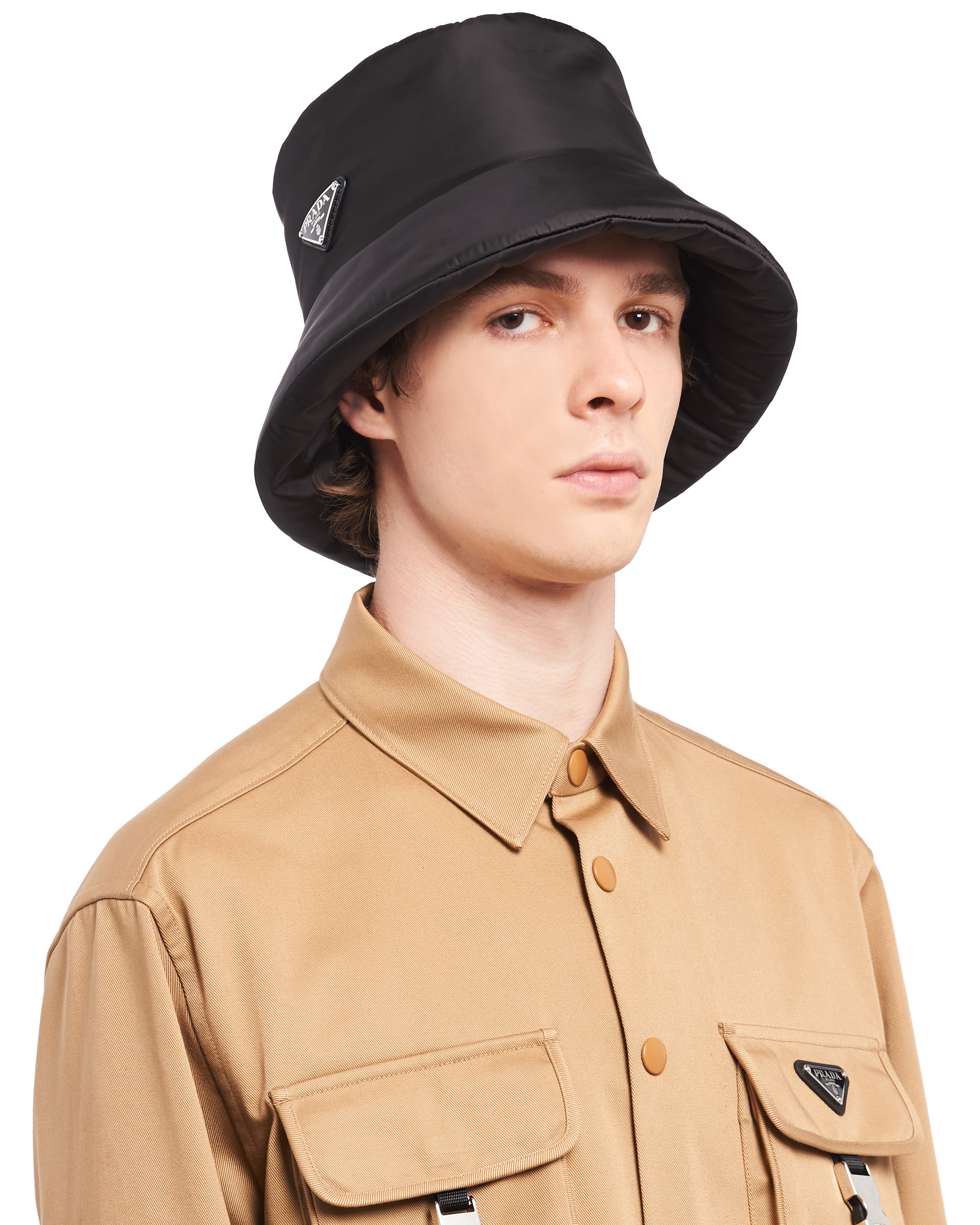 Men prada bucket hotsell hat