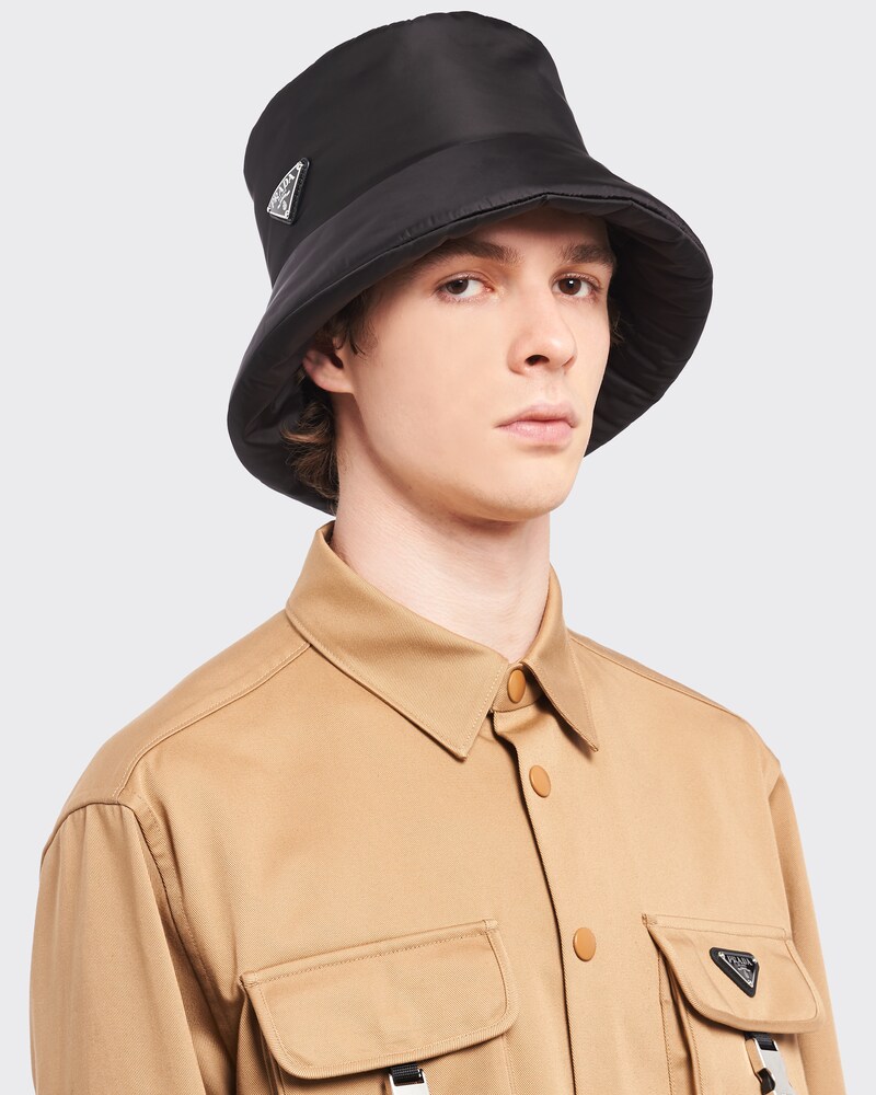 Black Renylon Bucket Hat PRADA