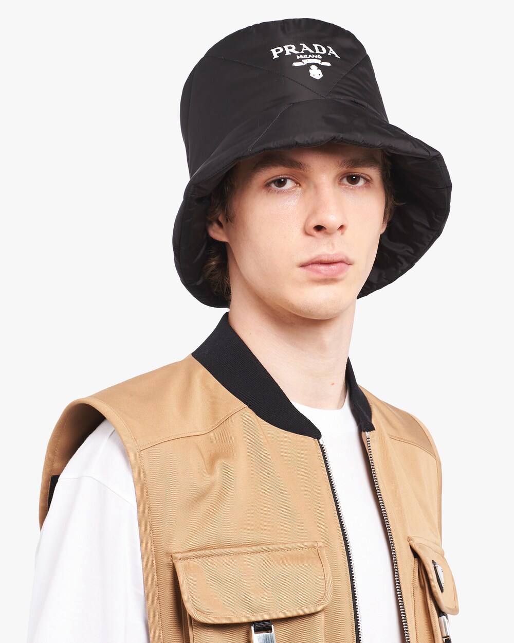 prada padded nylon hat