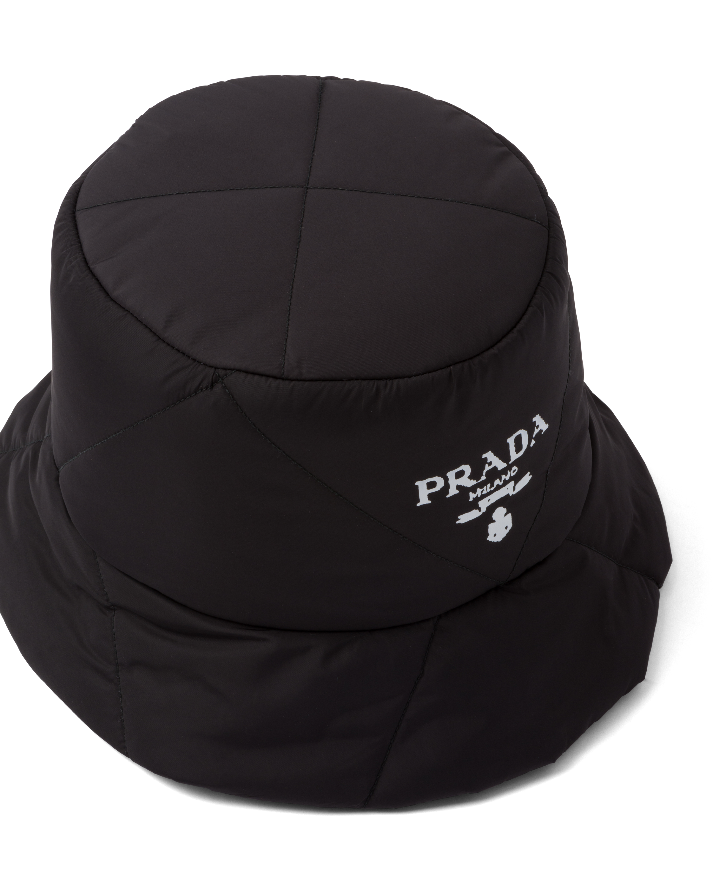Black Padded Re-nylon Bucket Hat | PRADA Black Padded Re-nylon Bucket Hat | PRADA