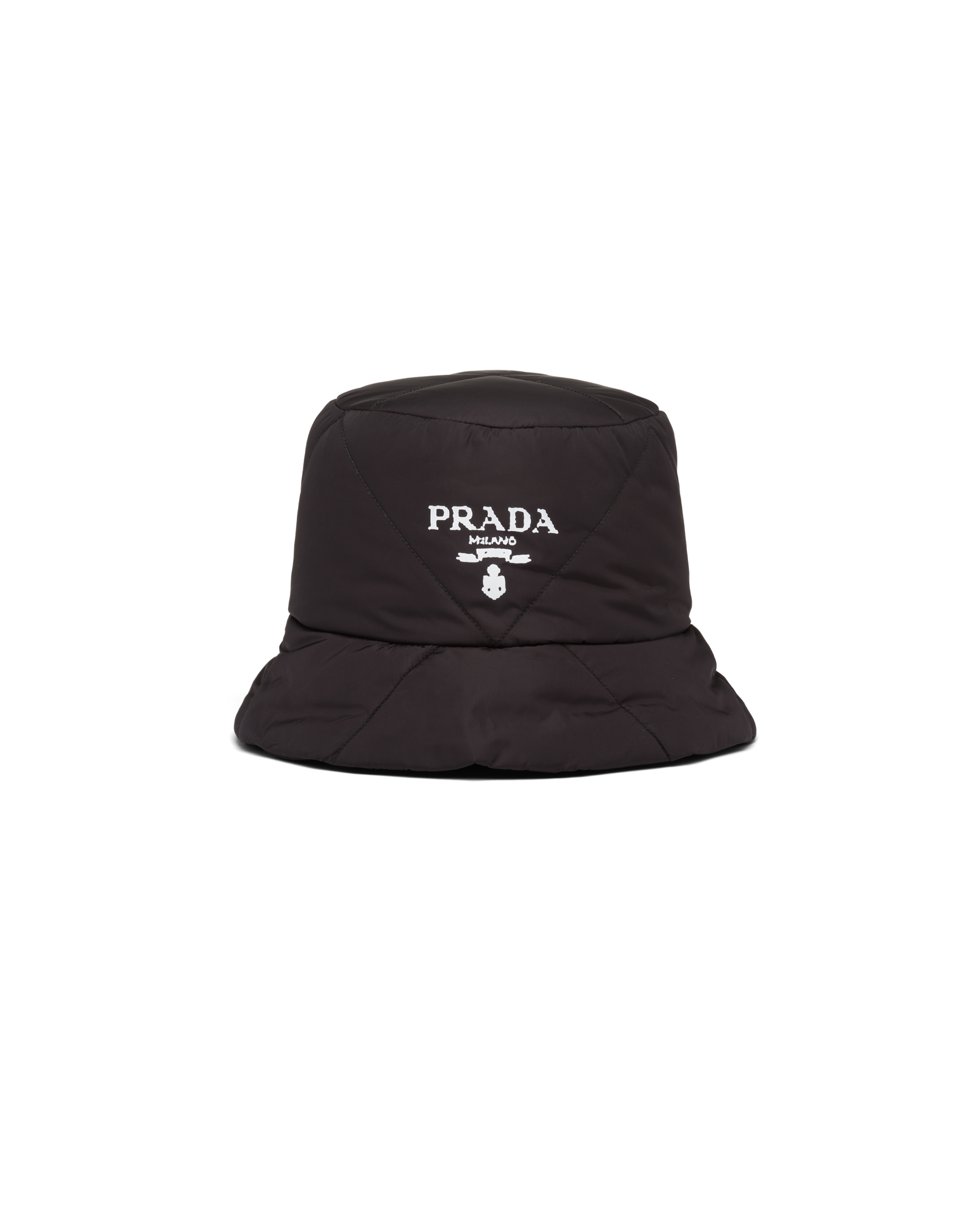 Shop Prada Padded Re-nylon Bucket Hat In Black