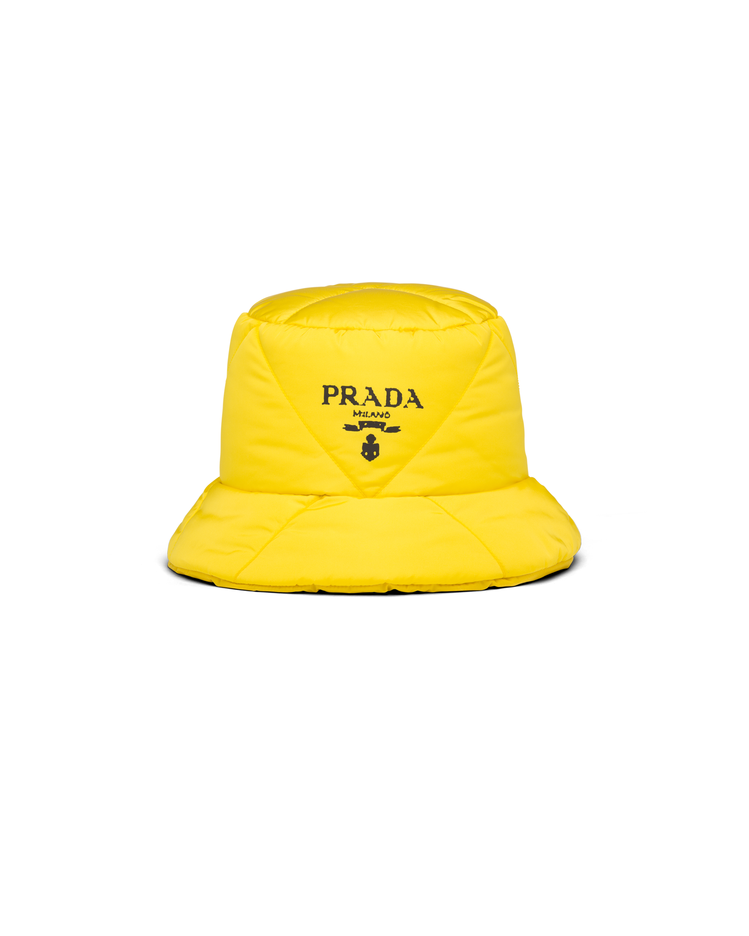 Yellow Padded ReNylon bucket hat Prada