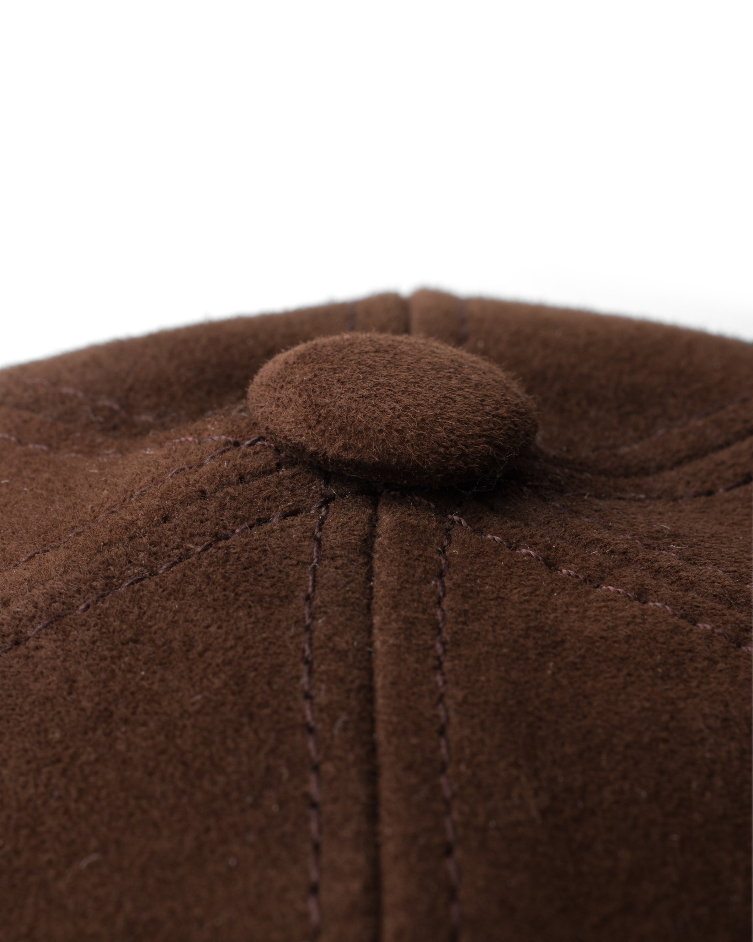 Prada Triangle-logo Suede Baseball Cap In Brown