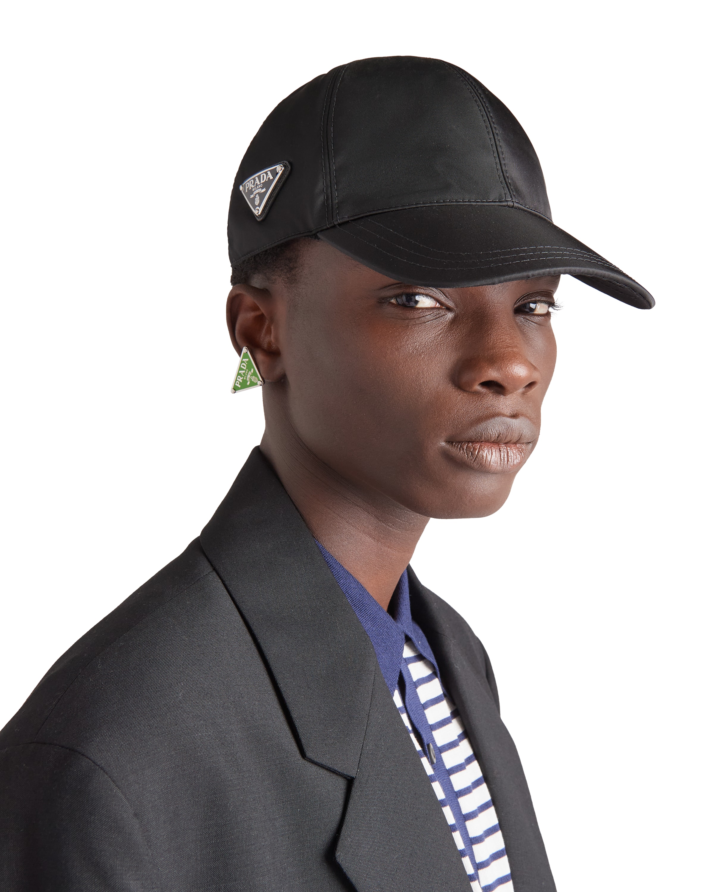 Black ReNylon baseball cap Prada