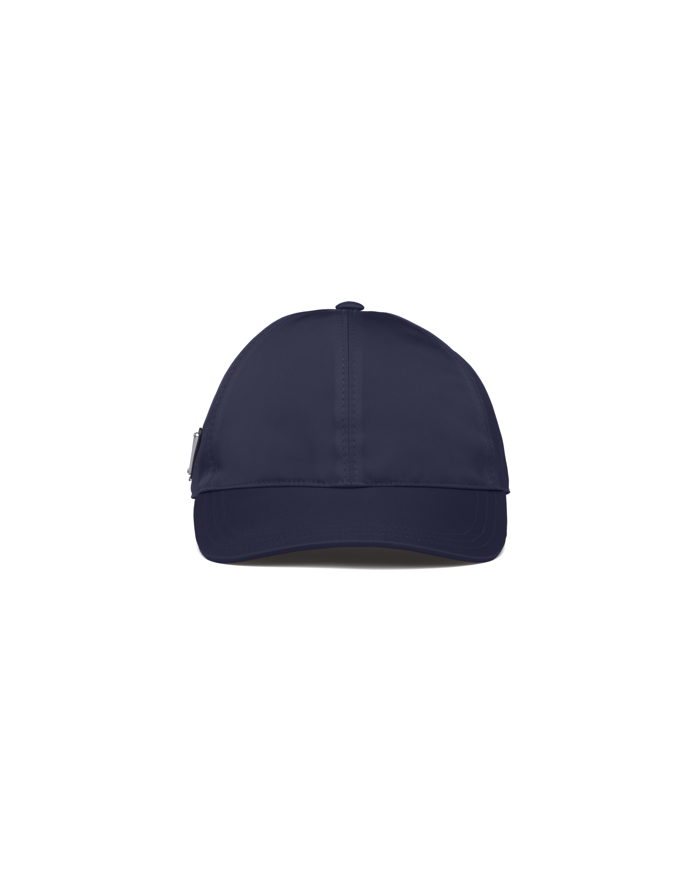 Prada Re-nylon Triangle Logo Cap In Navy