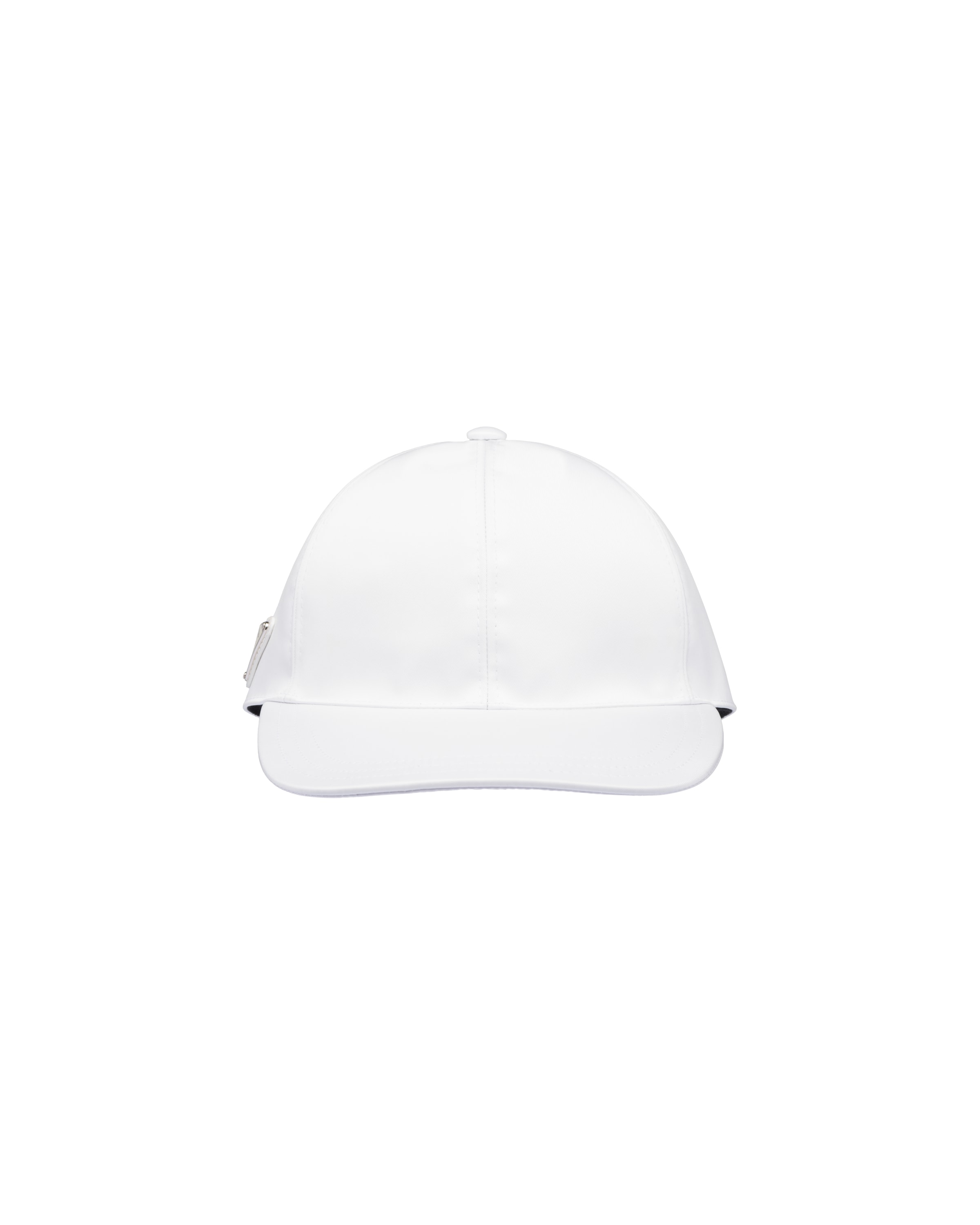 Prada Triangle-logo Baseball Cap In White