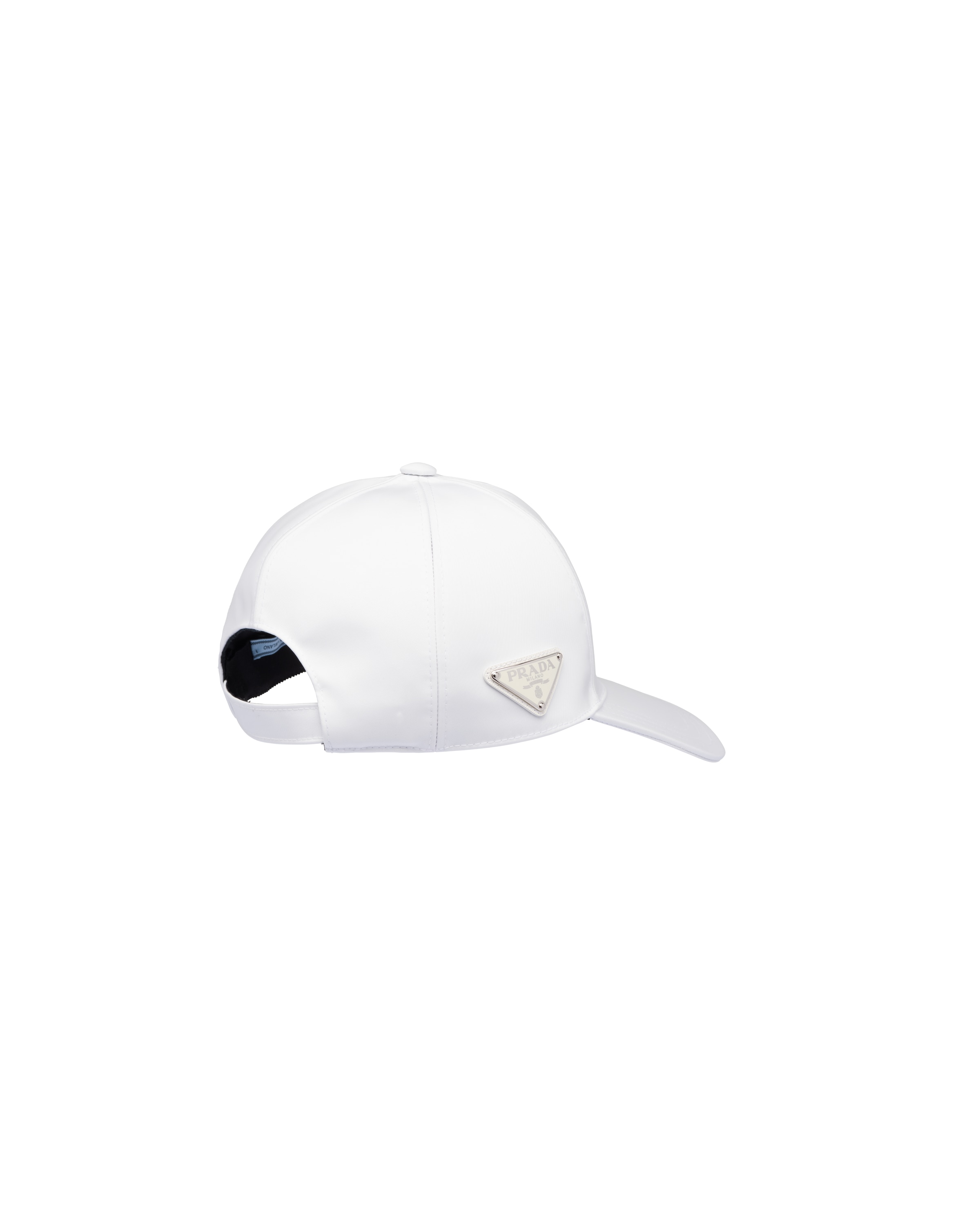 Prada Triangle-logo Baseball Cap In White