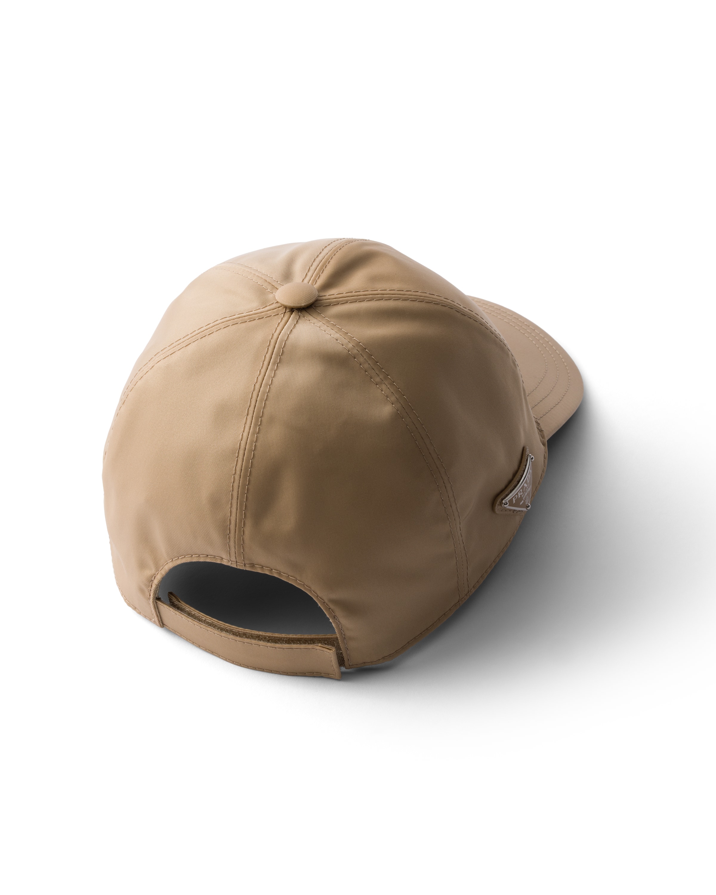 Prada Technical Fabric Baseball Cap In Brown