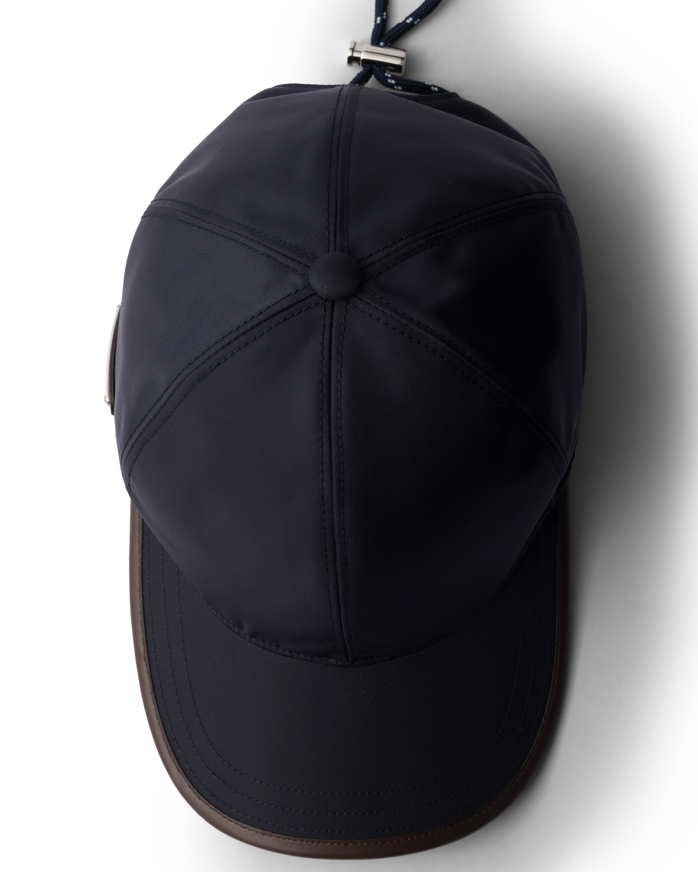 Prada Speedrock Enamelled-triangle Baseball Cap In Black