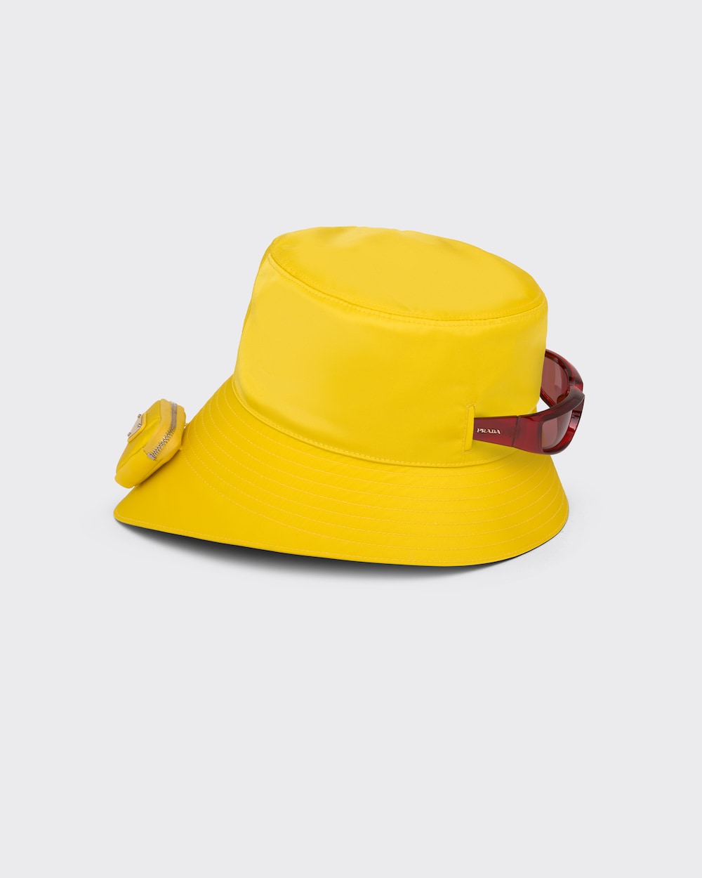 Yellow Re Nylon Bucket Hat Prada