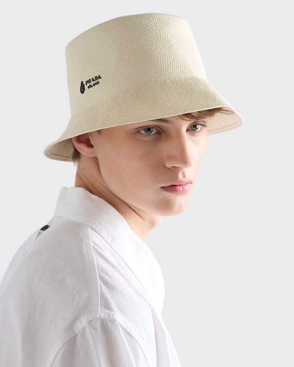 Panama fabric bucket hat - Natural Panama fabric bucket hat - Natural
