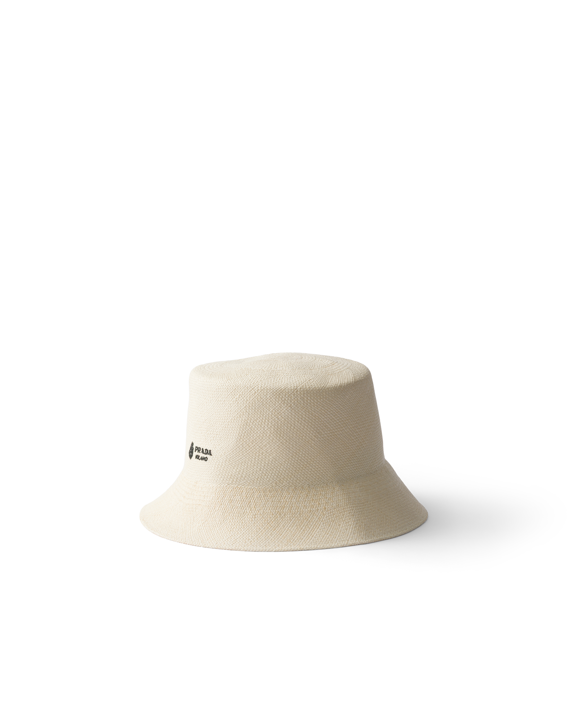 Natural Panama fabric bucket hat | PRADA - United States
