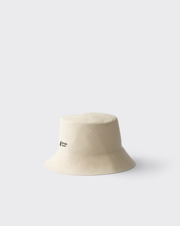 Panama fabric bucket hat - Natural Panama fabric bucket hat - Natural