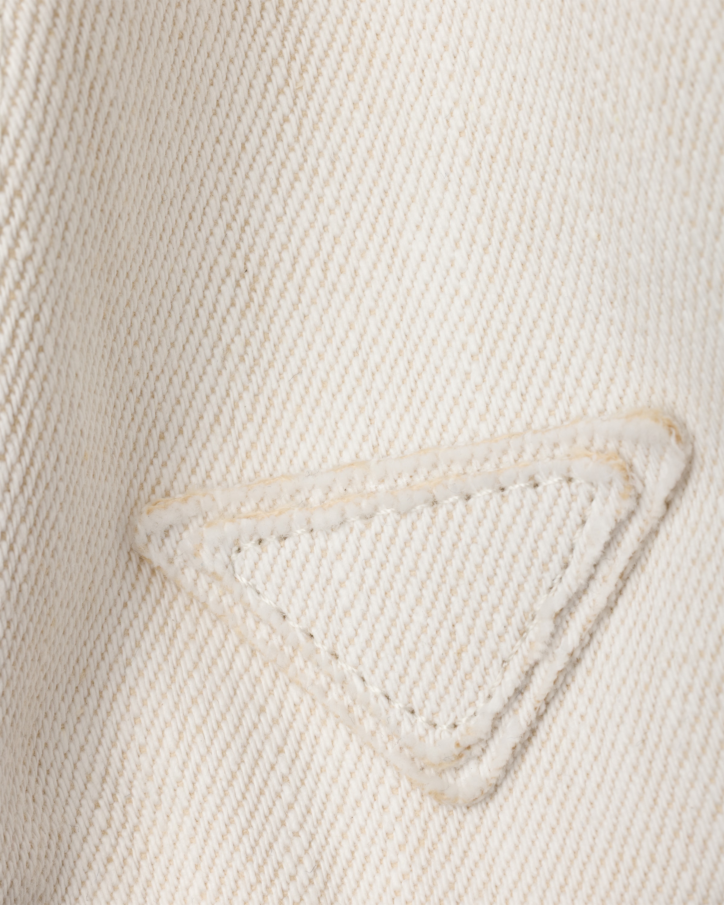 Prada White Textured Baseball Hat In White