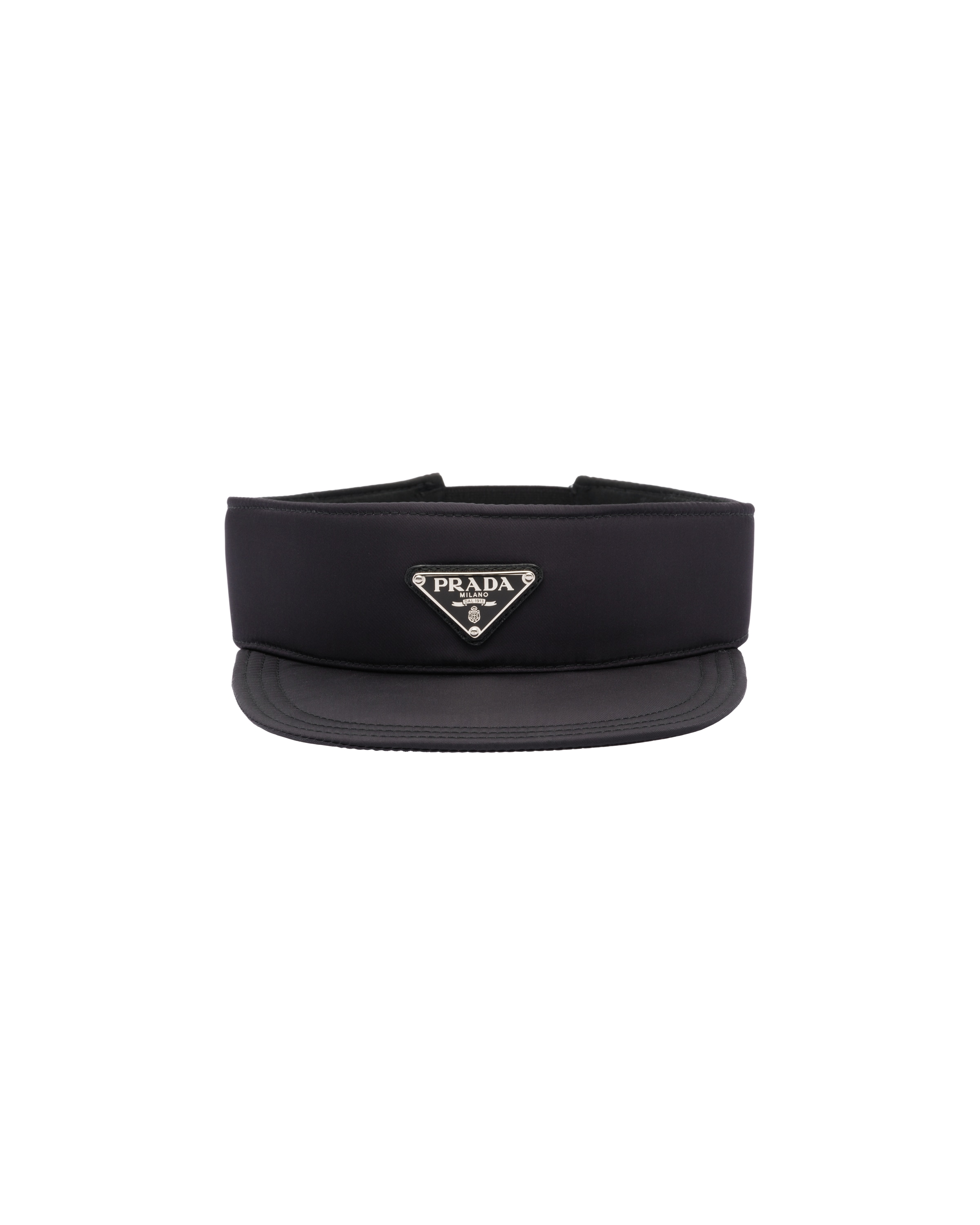 Black Fabric visor Prada