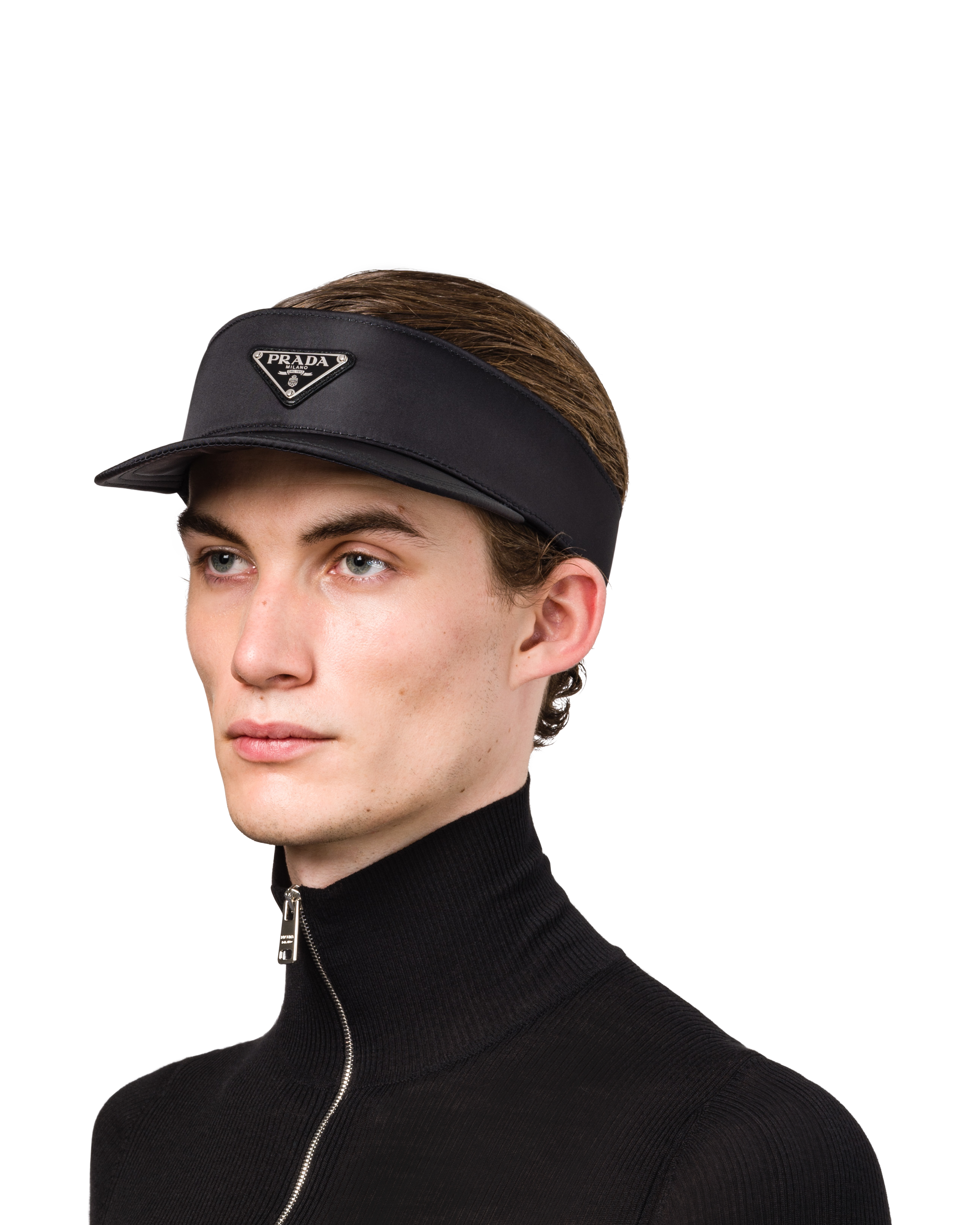 Black Re nylon Visor PRADA