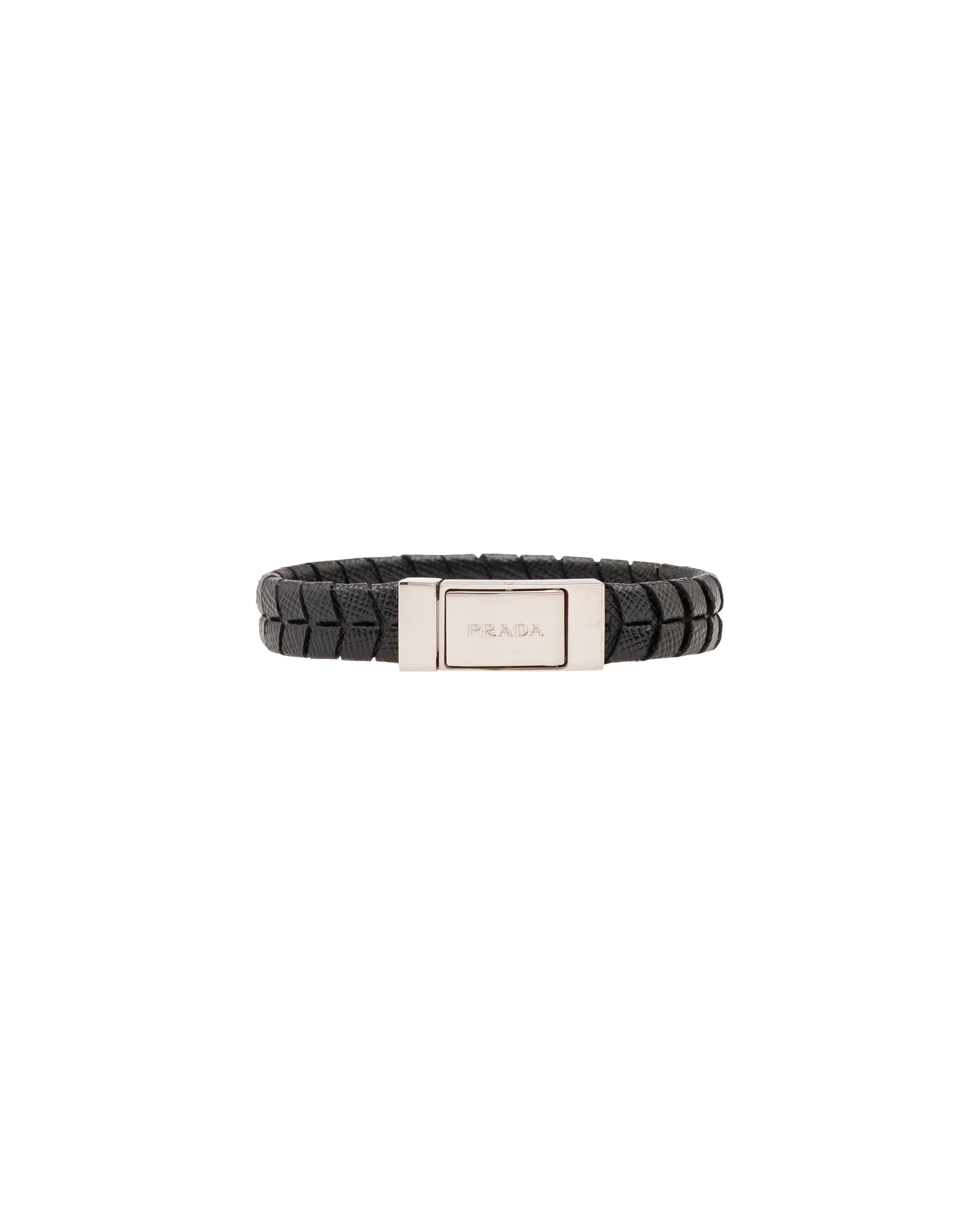 prada braided leather bracelet