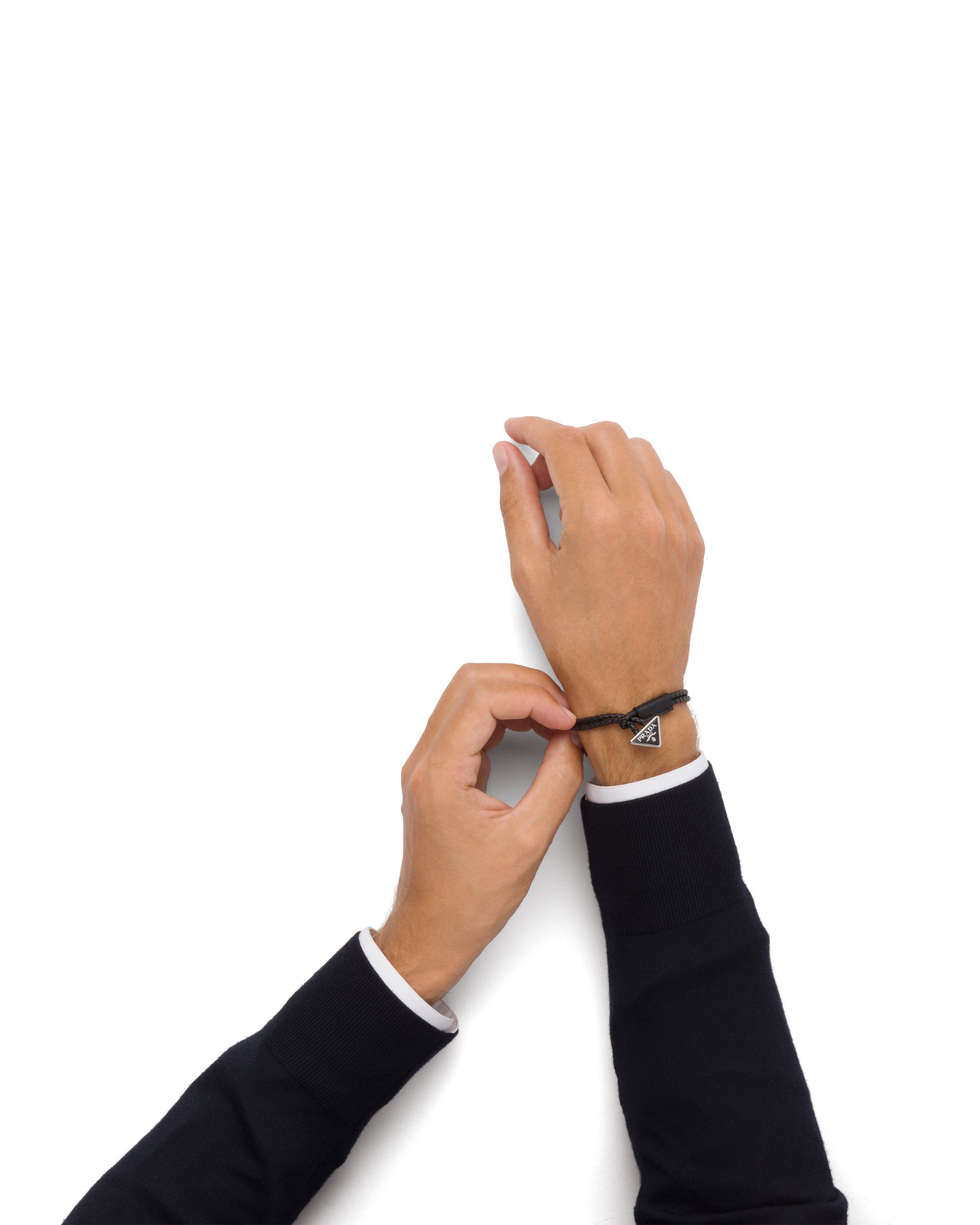 Prada Men s Leather Bracelet 2024 favors