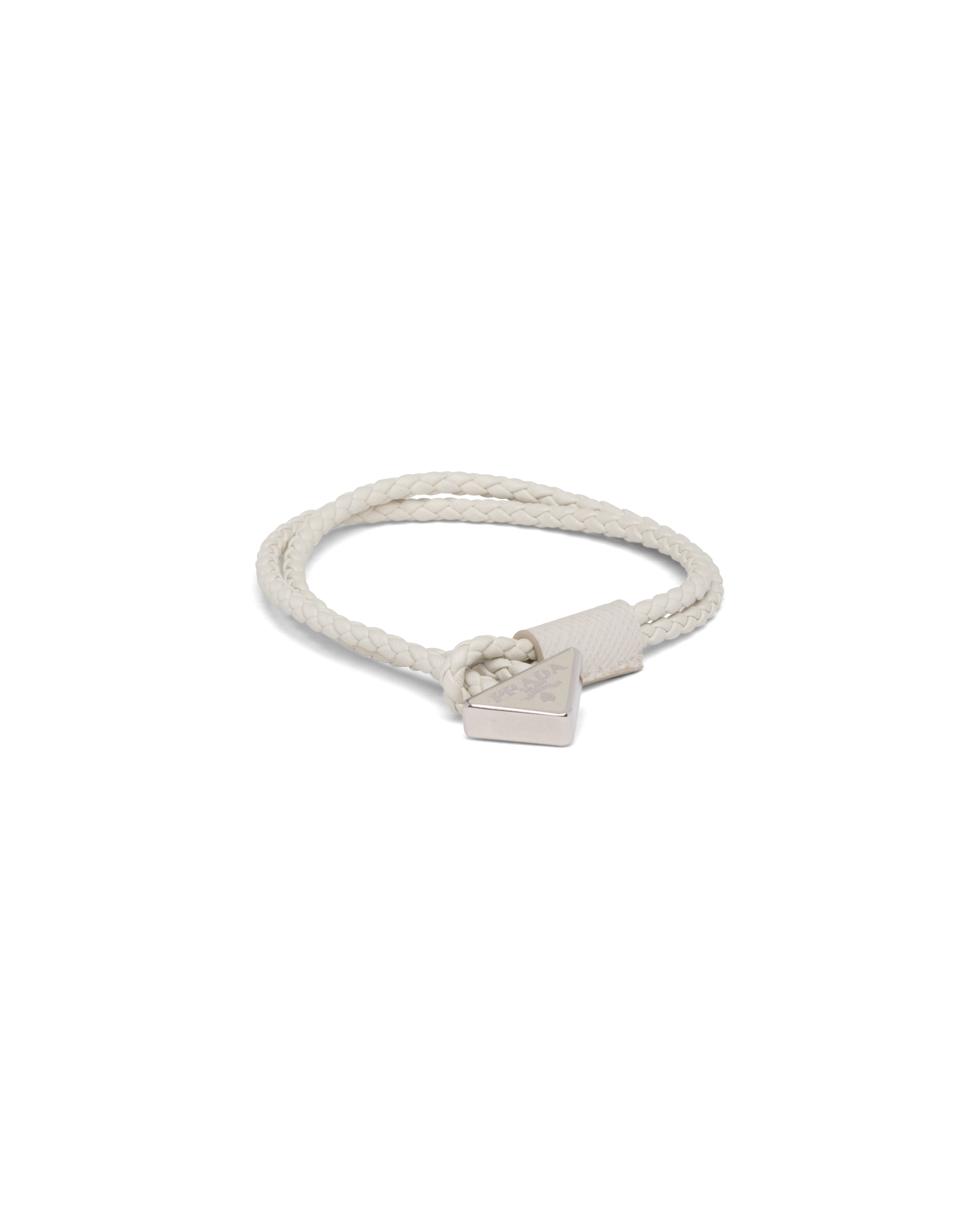 prada braided leather bracelet