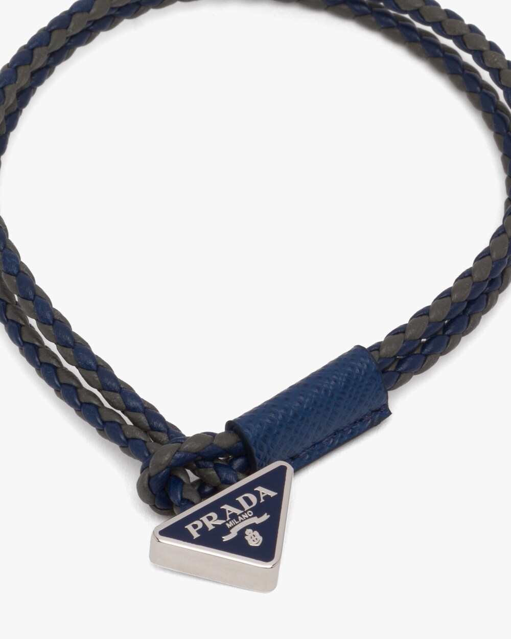 prada braided leather bracelet
