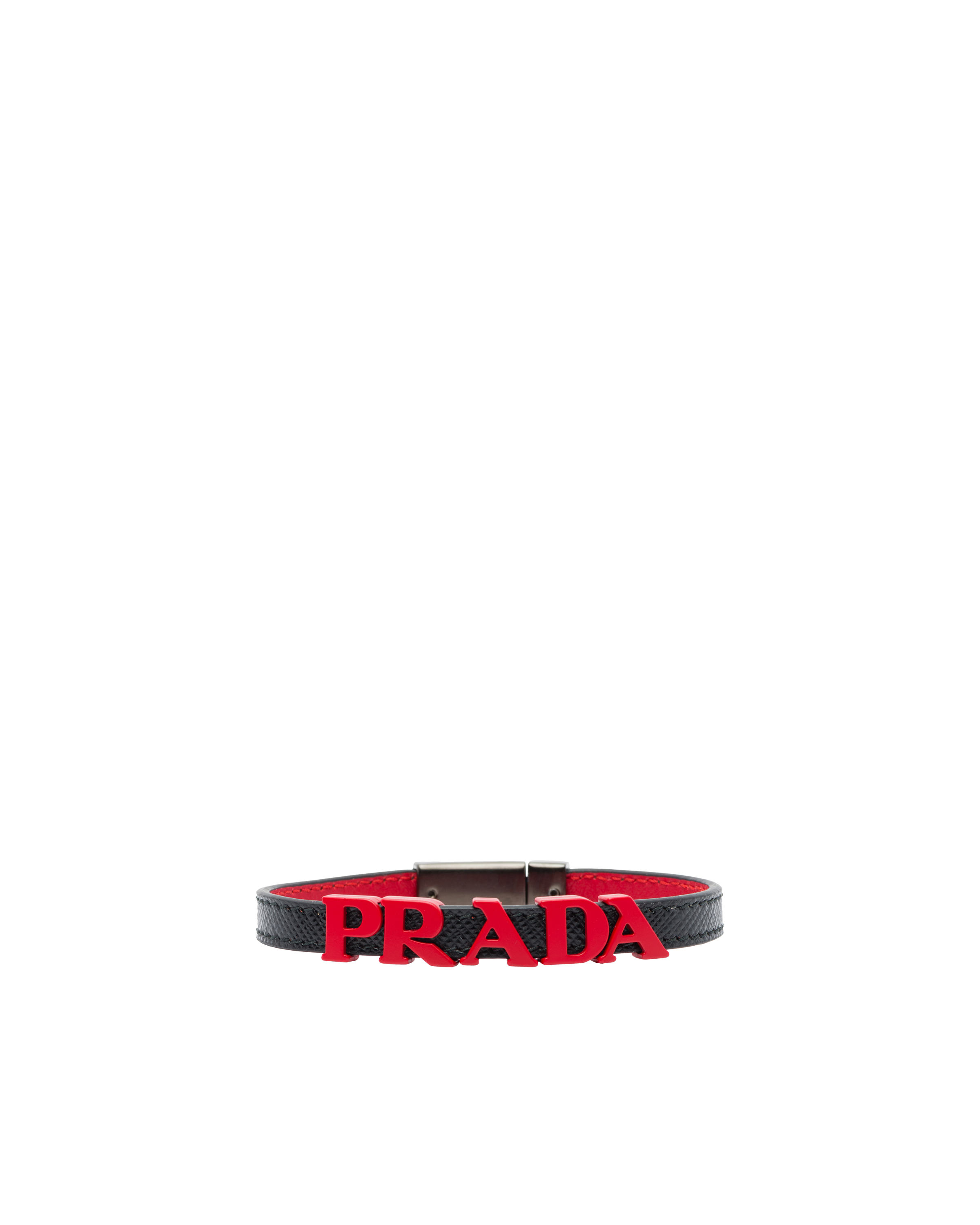 prada mens leather bracelet