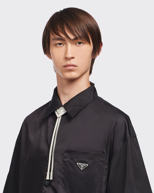 Prada Gravata bolo tie em couro Saffiano 2