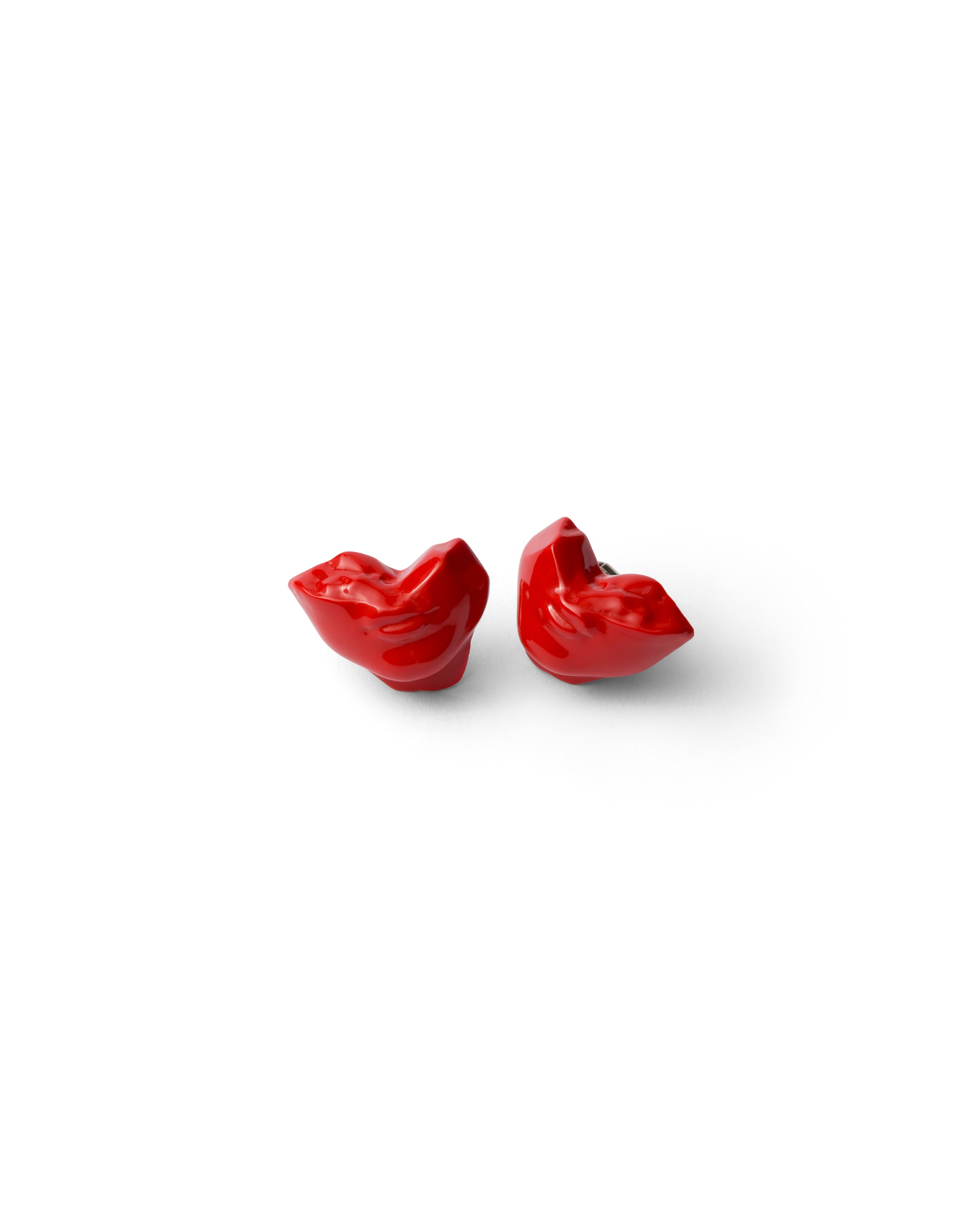 Prada Resin And Metal Cufflinks In Coral