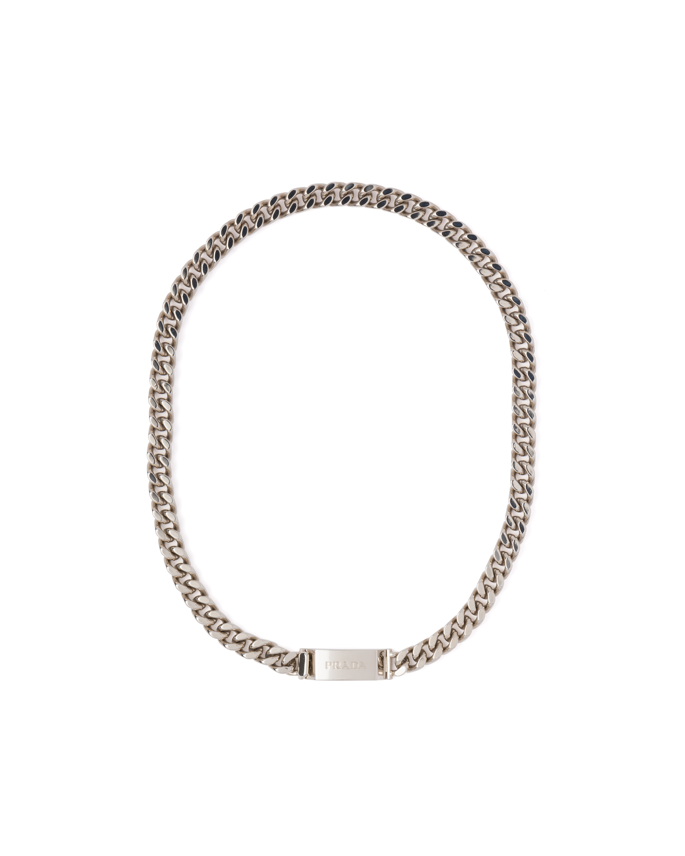 Prada Chain Jewels Necklace In Silver | ModeSens