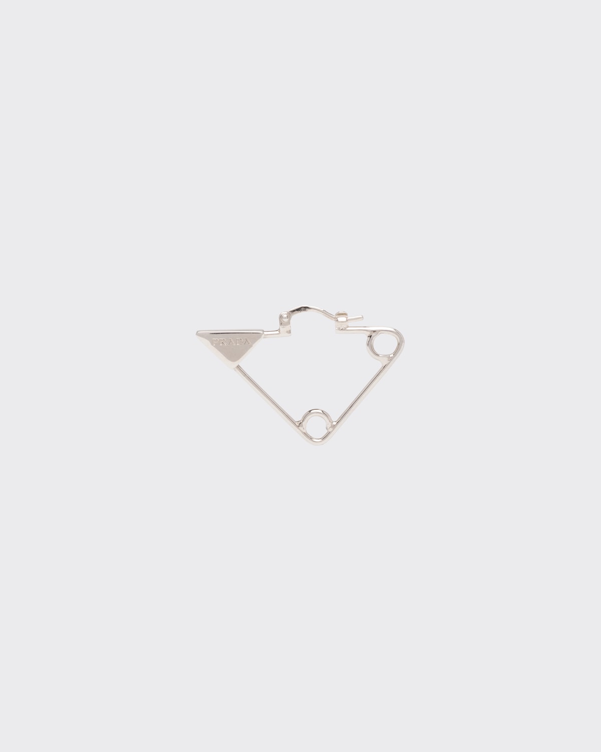 Silver Prada Symbole Single Earring PRADA